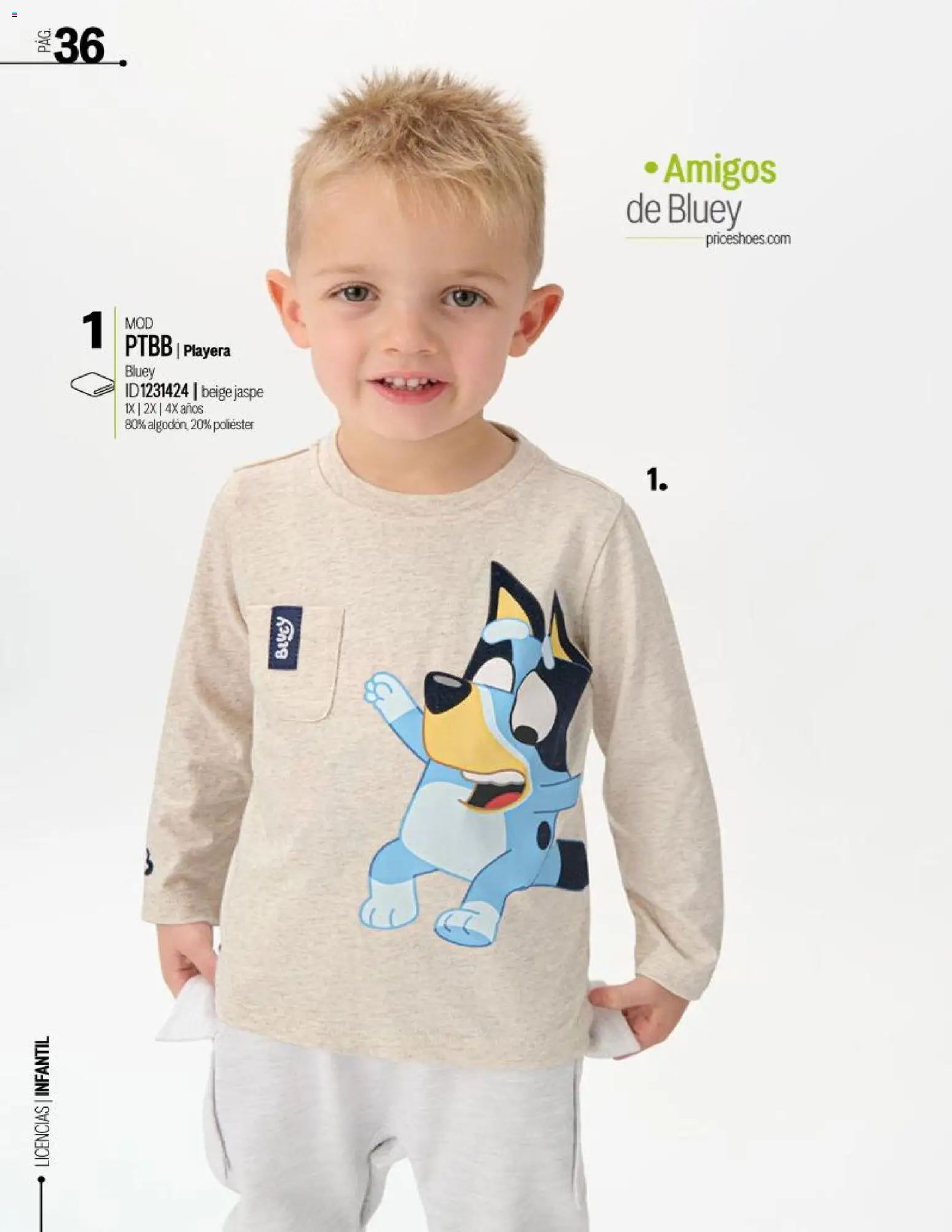 Nuevas ofertas de Price Shoes válidas en toda la República Mexicana desde el 14.03.2026. ¡Encuentra las mejores ofertas en Price Shoes catálogo Licencias! | Página: 36 | Productos: Playera