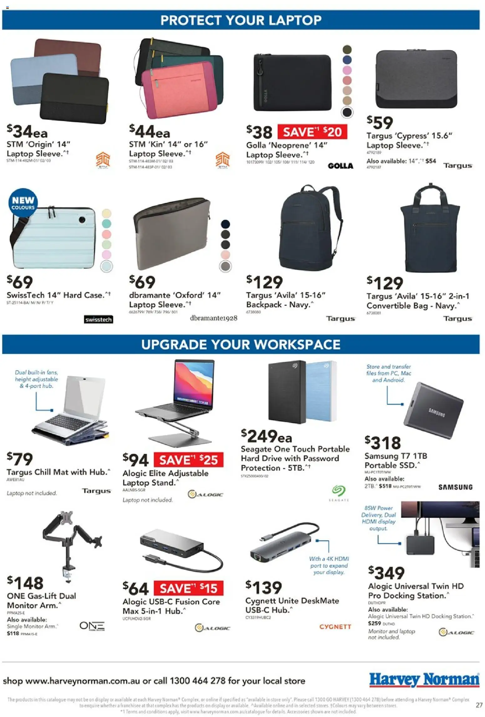 Harvey Norman catalogue - valid from 02.04.2026 | Page: 27 | Products: Backpack, Monitor, Laptop, Portable