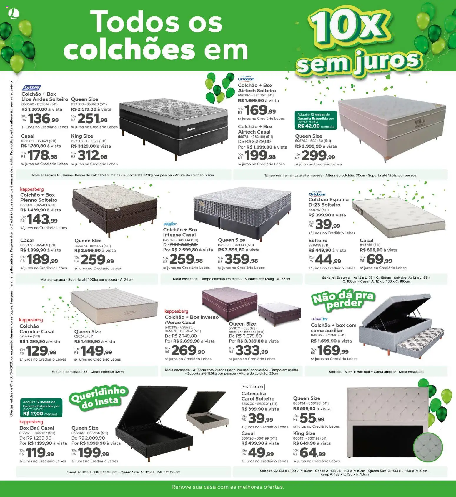 Lebes Folheto - válido de 01.04.2026 | Página: 6 | Produtos: Cama, Colchão