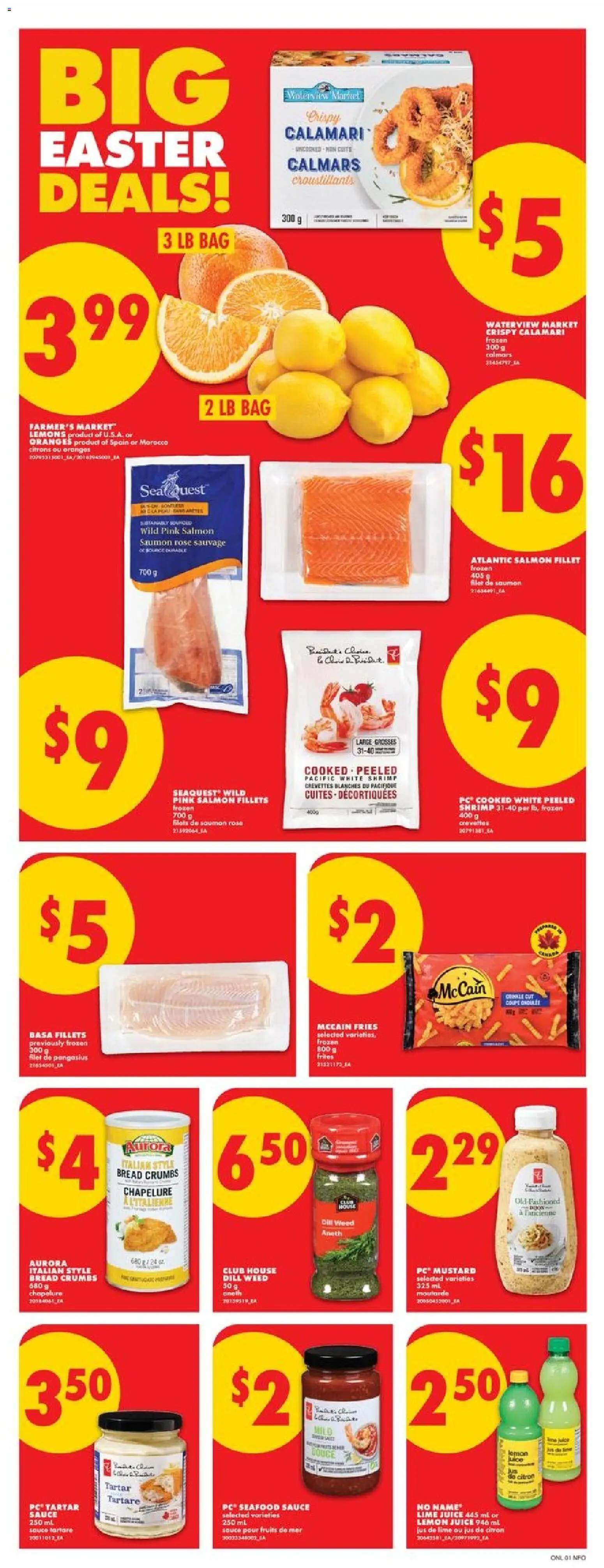 No Frills flyer valid from 02.04.2026 | Page: 4 | Products: Fish, Bag, Juice, Oranges