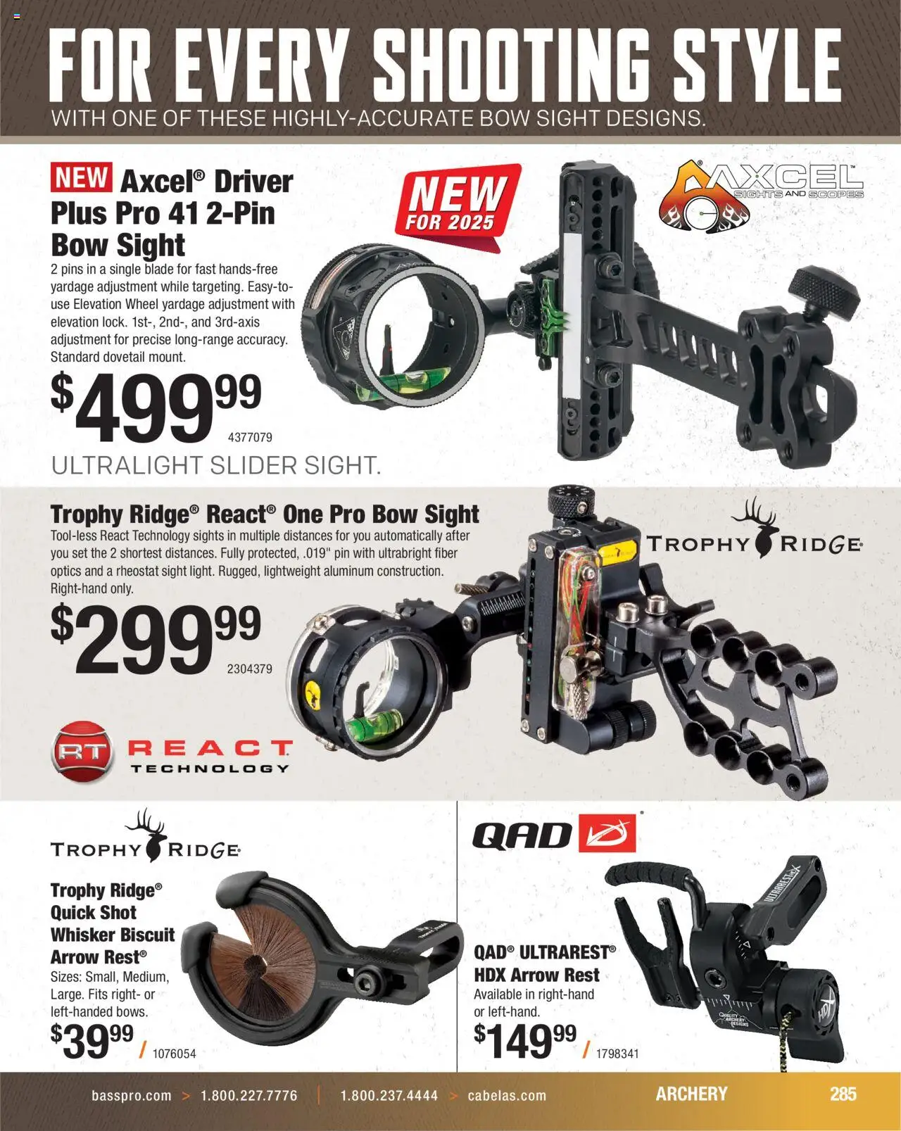 Cabela's Hunting Master 25 - valid from 11.08.2025 | Page: 285 | Products: Ridge, Bow, Arrow, Archery