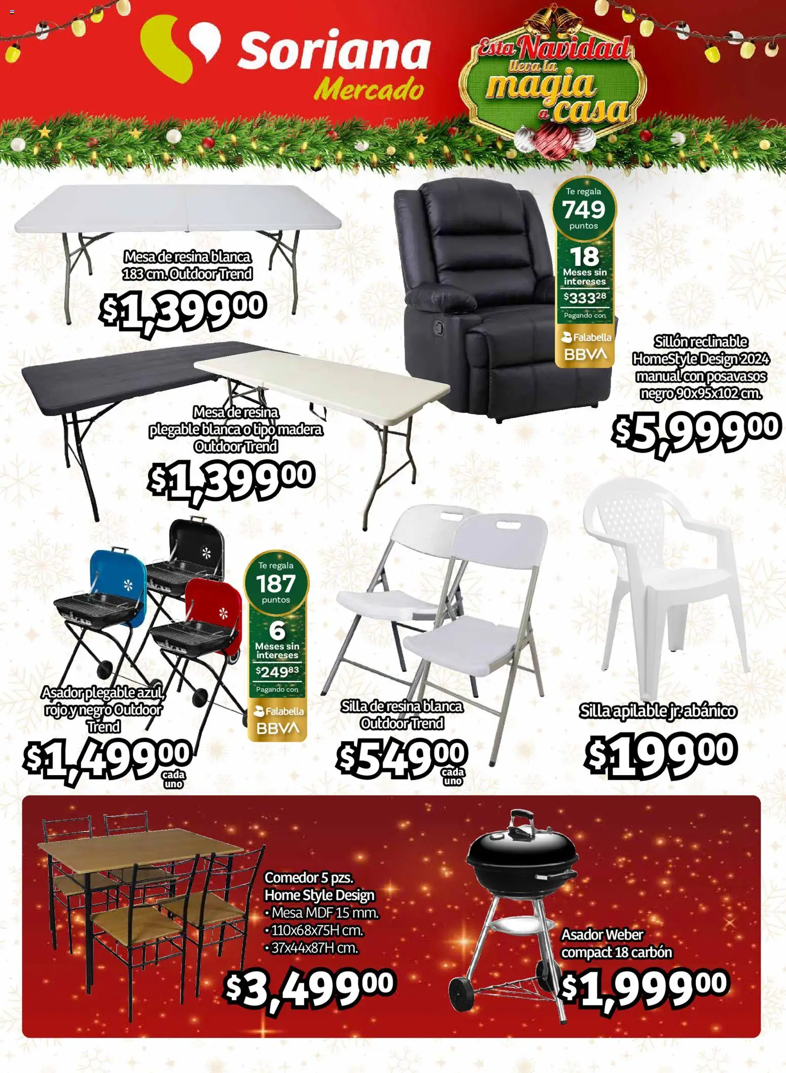 Nuevas ofertas de Soriana válidas en toda la República Mexicana desde el 27.11.2025. ¡Encuentra las mejores ofertas en Soriana - Pesito Valedor Mercado: Nay, Sin, Son! | Página: 28 | Productos: Sillón, Silla, Mesa, Té