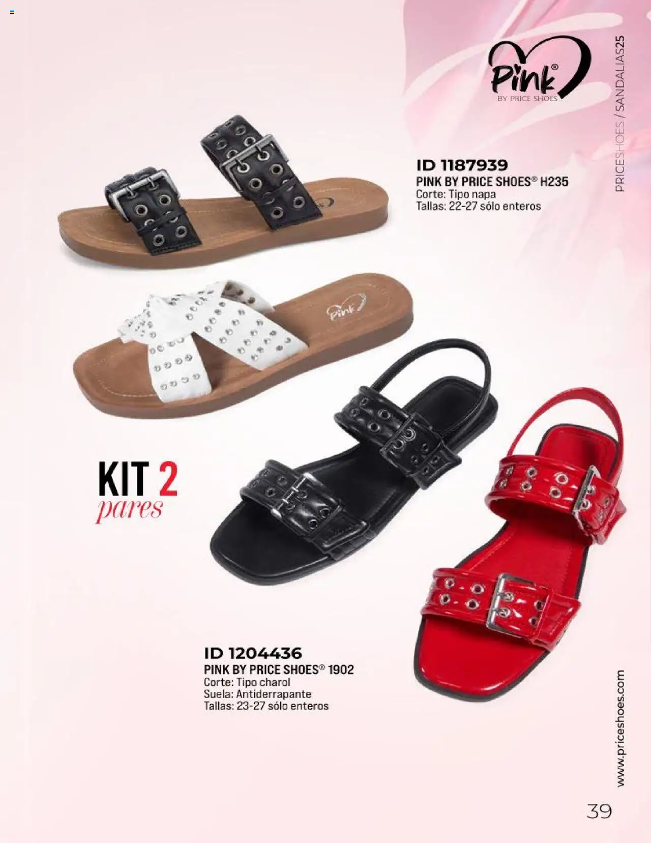 Nuevas ofertas de Price Shoes válidas en toda la República Mexicana desde el 11.03.2025. ¡Encuentra las mejores ofertas en Price Shoes catálogo Sandalias Kits 2025! | Página: 39