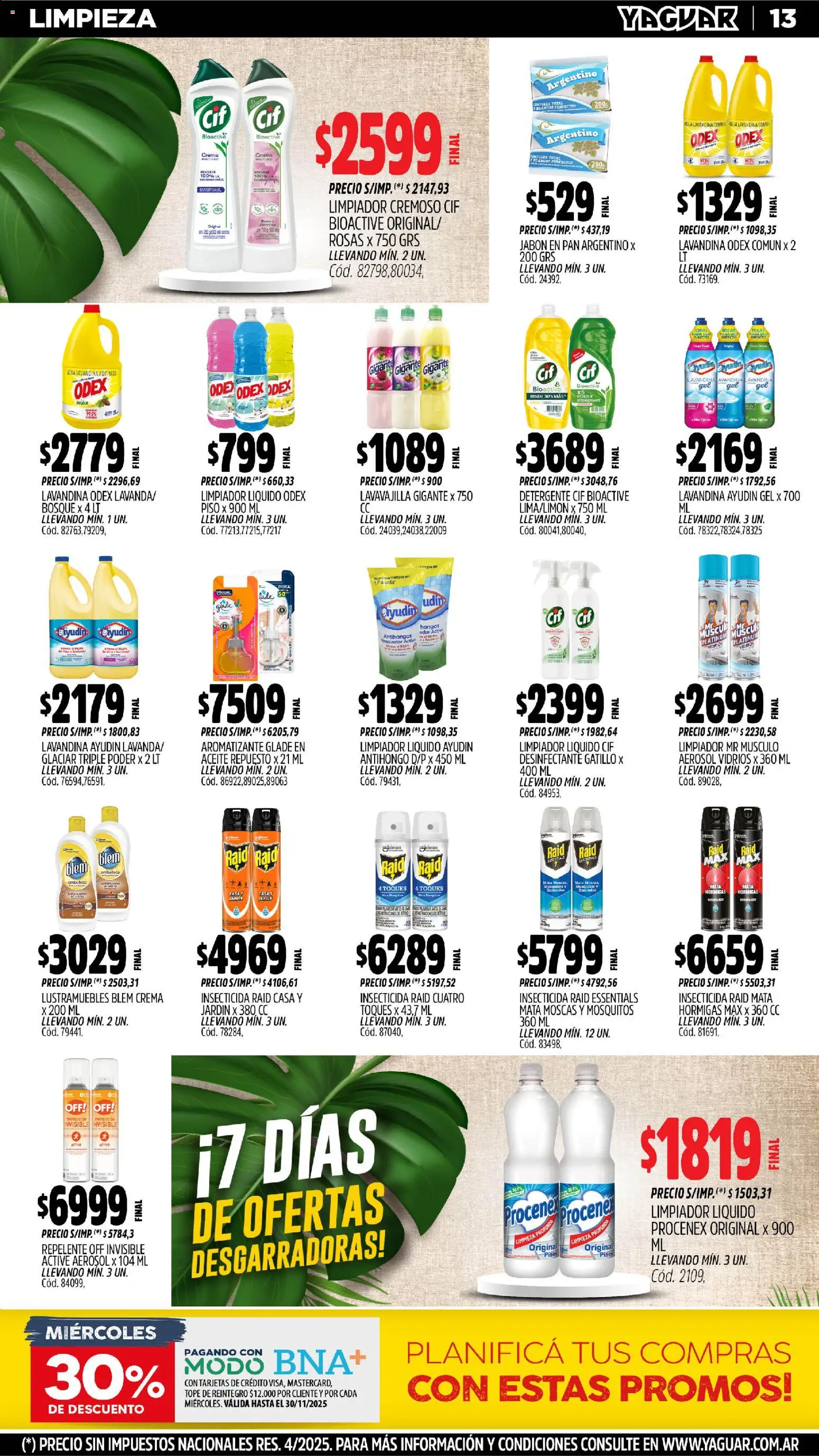 Yaguar - Mendoza │ válido desde el 10.11.2025 | Página: 14 | Productos: Desinfectante, Lustramuebles, Jabón, Hongos