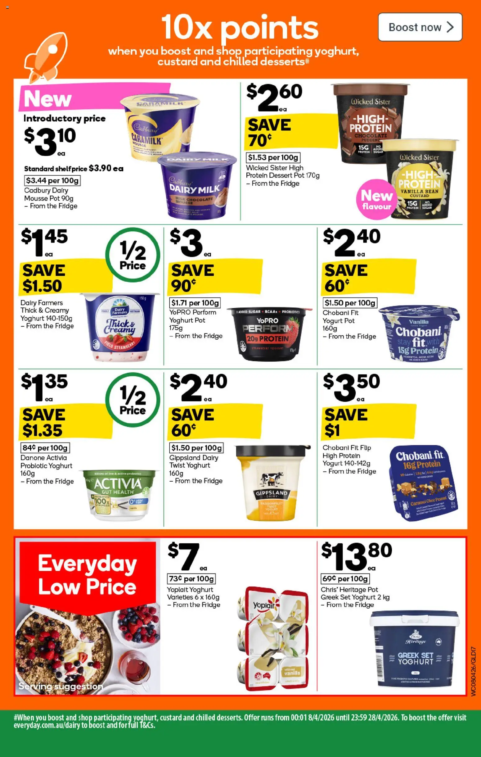 Woolworths catalogue - valid from 08.04.2026 | Page: 17 | Products: Pot, Milk, Sugar, Fridge