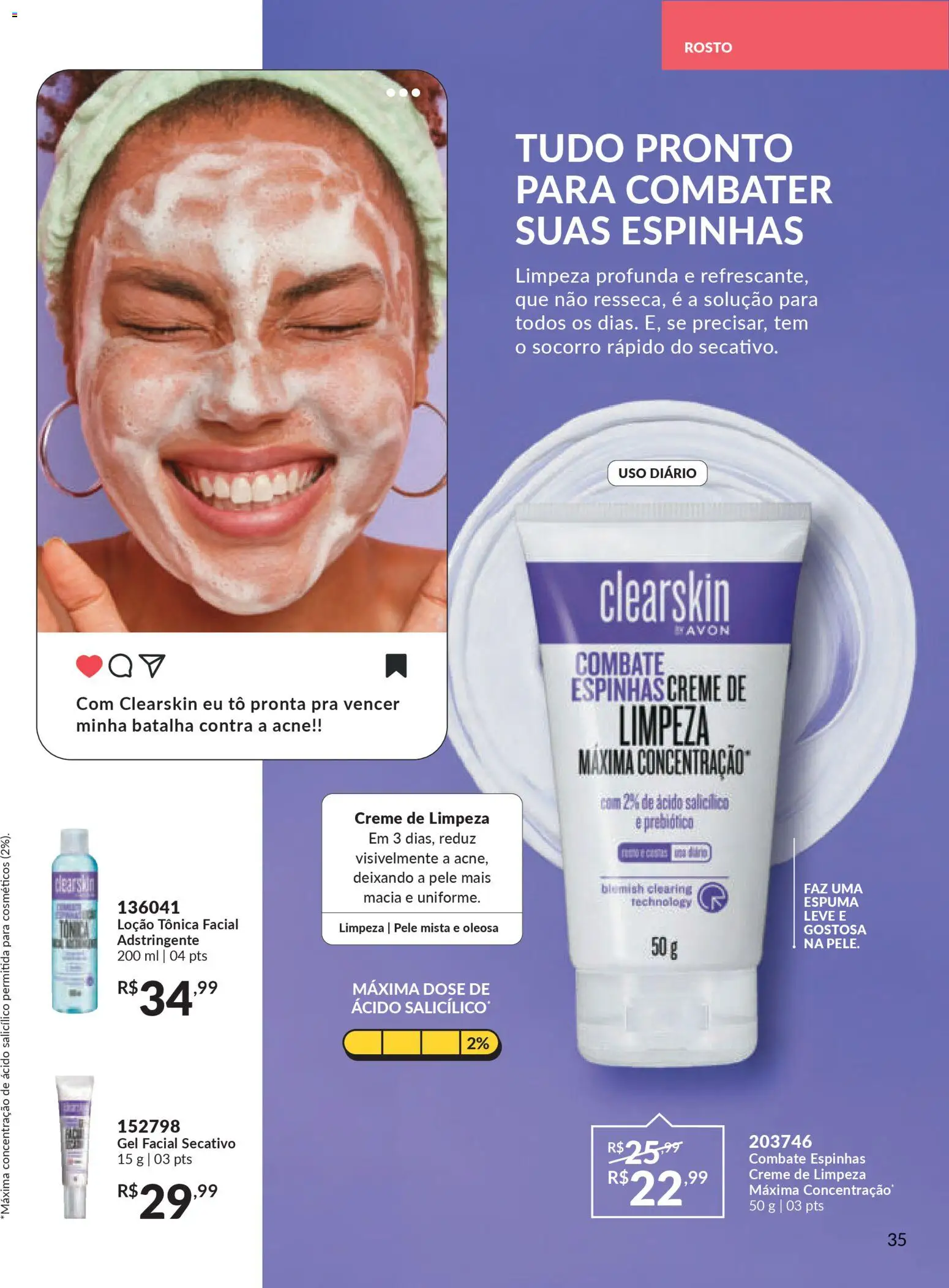 Avon Folheto - válido de 18.02.2026 | Página: 35 | Produtos: Creme, Adstringente