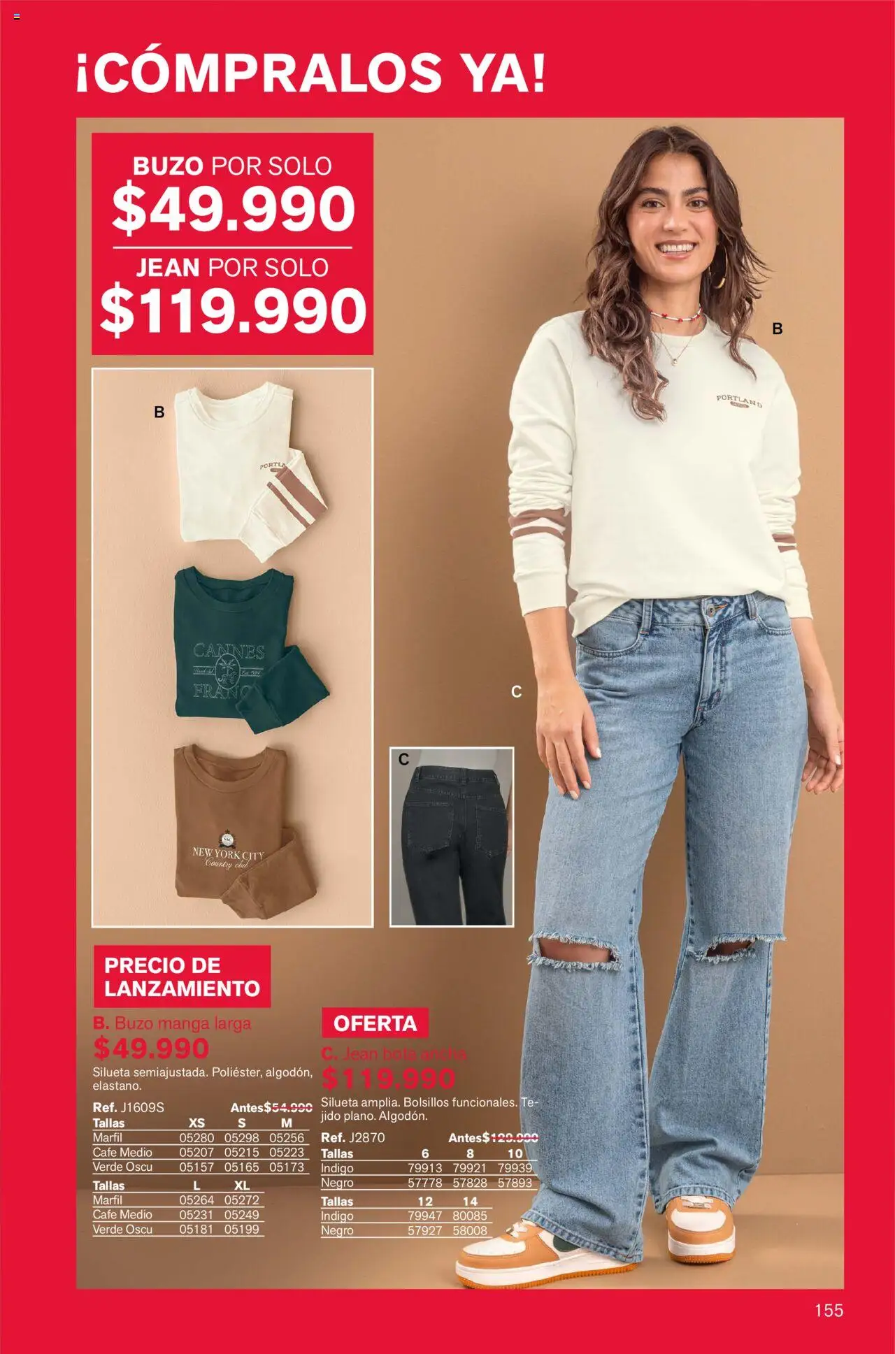 Leonisa revista - valida desde el 04.08.2025 | Página: 155 | Productos: Algodón, Jean, Buzo, Café