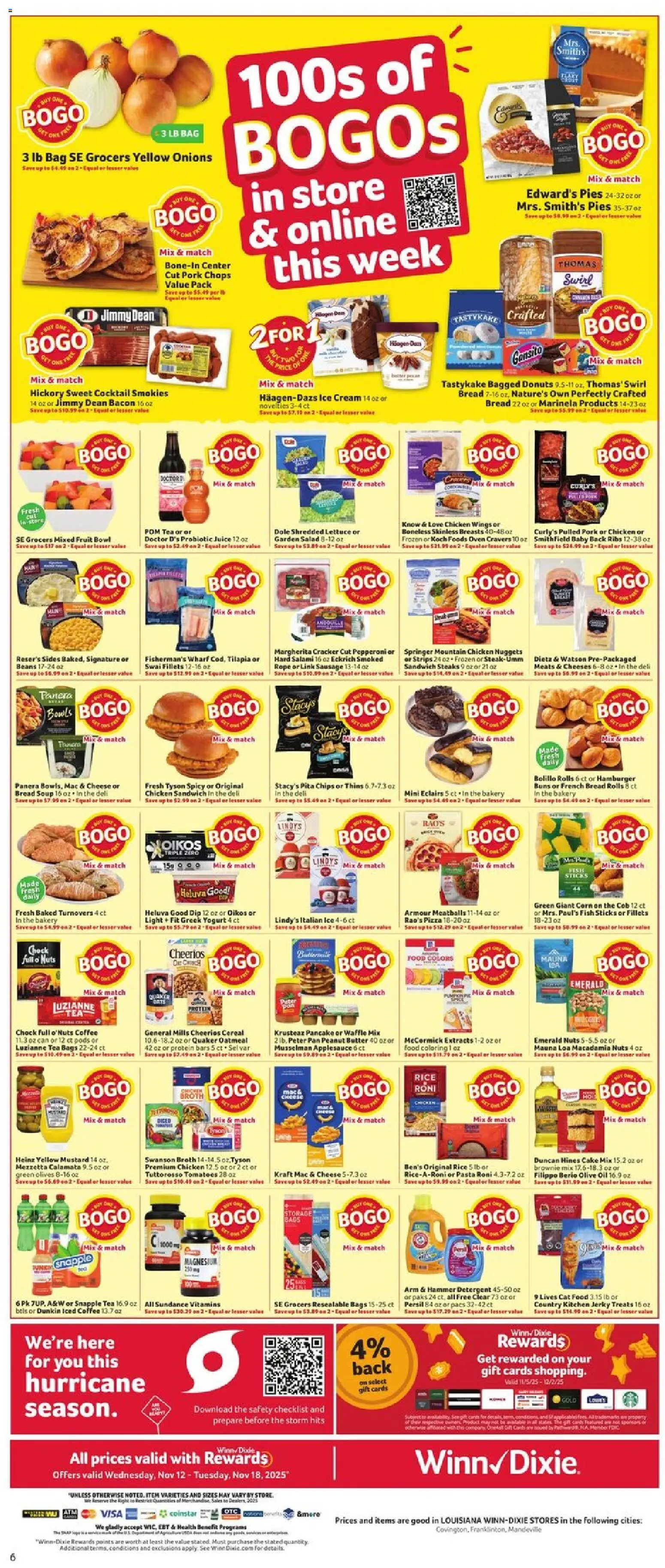 Winn Dixie Weekly Ad - valid from 12.11.2025 | Page: 9 | Products: Corn, Cheese, Yogurt, Salad