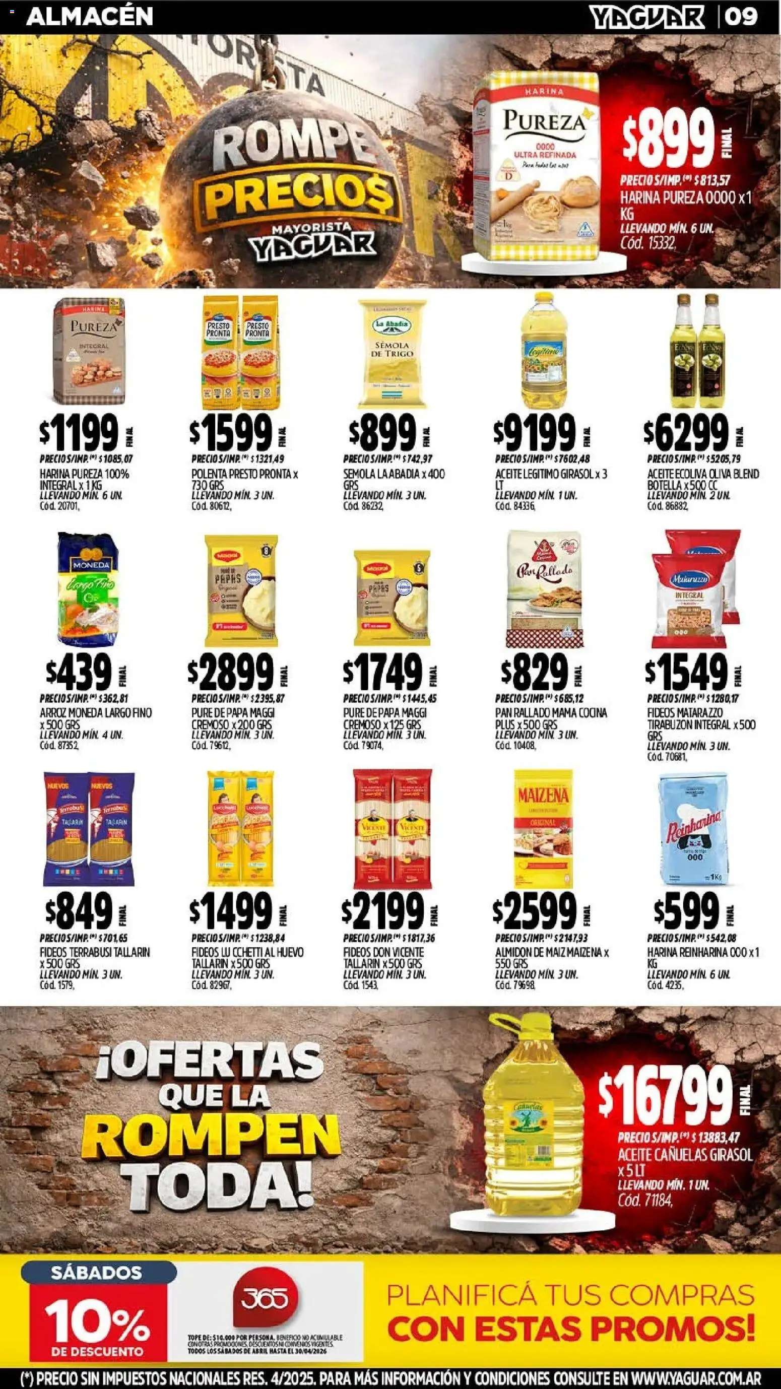 Yaguar - Oferta Semanal Chaco │ válido desde el 13.04.2026 | Página: 9 | Productos: Aceite, Maiz, Huevo, Huevos