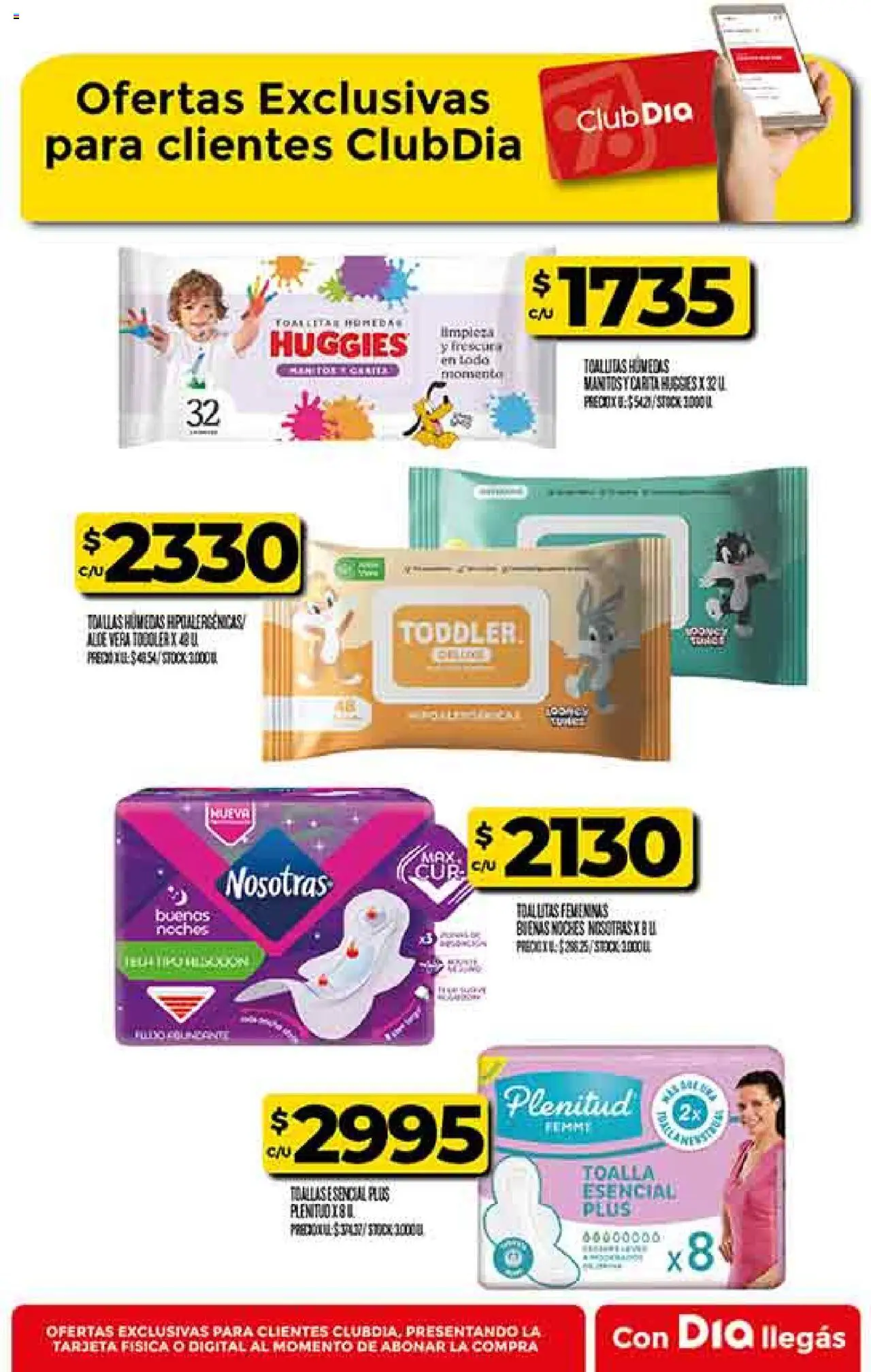 Supermercado DIA Ofertas │ válido desde el 06.08.2025 | Página: 57 | Productos: Toalla, Toallas, Toallitas húmedas, Toallitas femeninas