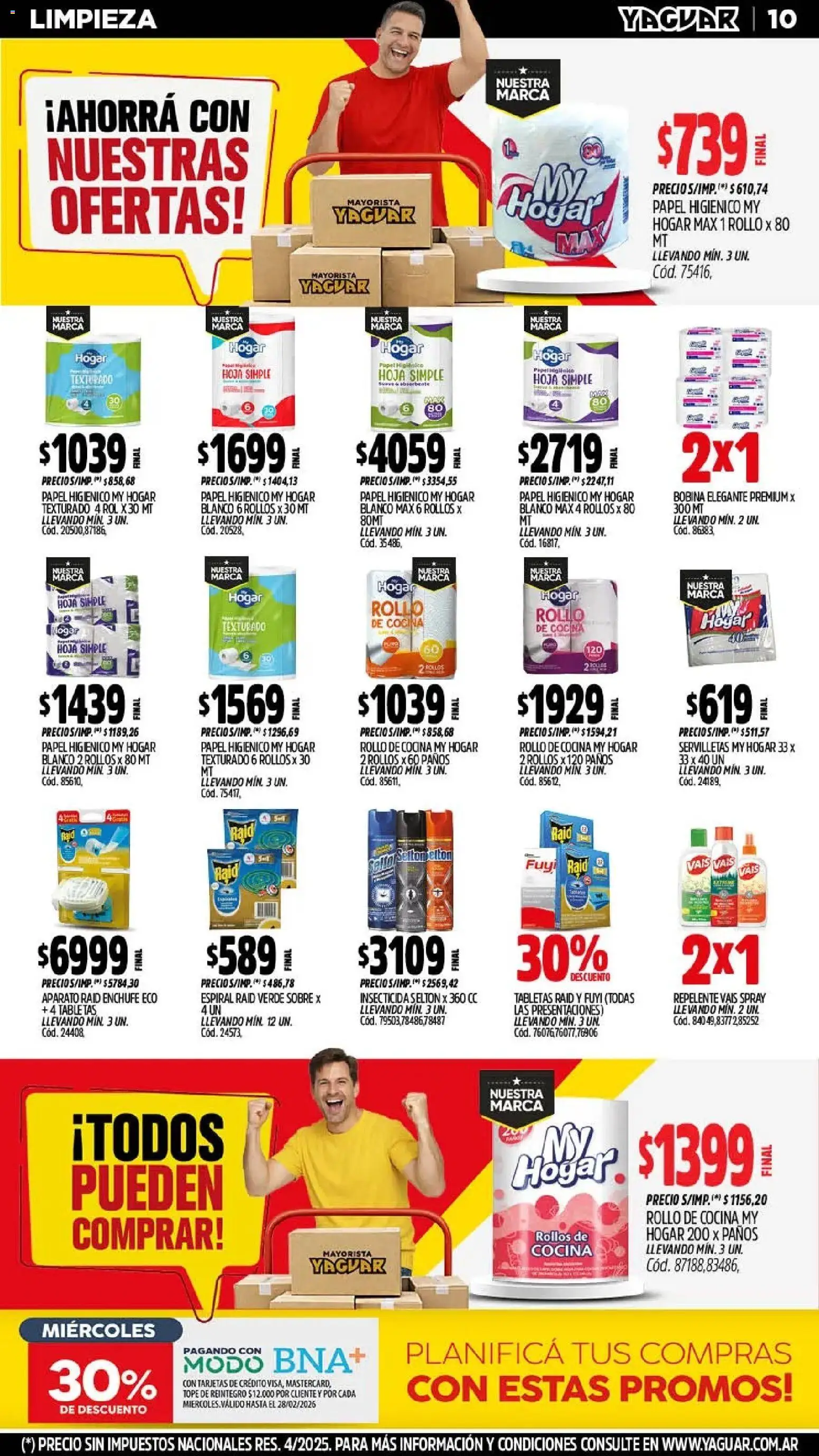 Yaguar - Oferta Semanal San Juan │ válido desde el 23.02.2026 | Página: 9 | Productos: Papel higiénico, Cocina, Insecticida, Enchufe