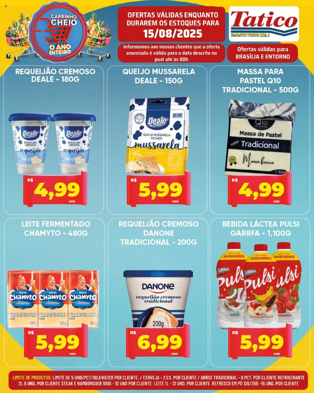 Tatico Folheto - válido de 15.08.2025 | Página: 8 | Produtos: Arroz, Hambúrguer, Salada, Bebida