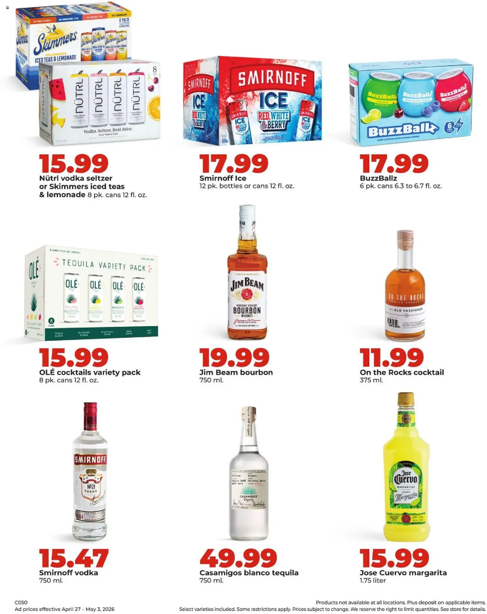 HyVee Weekly Ad - valid from 27.04.2026 | Page: 36 | Products: Tea, Bourbon, Whiskey, Mango