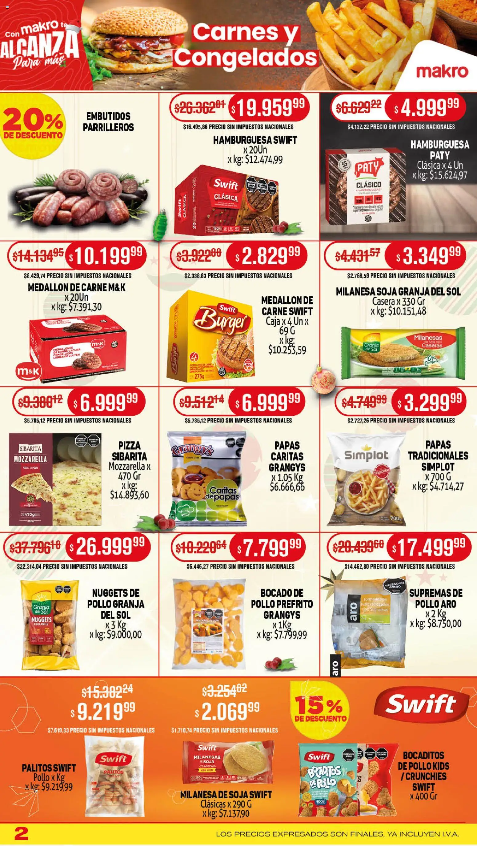 Makro ofertas │ válido desde el 18.12.2025 | Página: 2 | Productos: Pollo, Caja, Milanesa, Té
