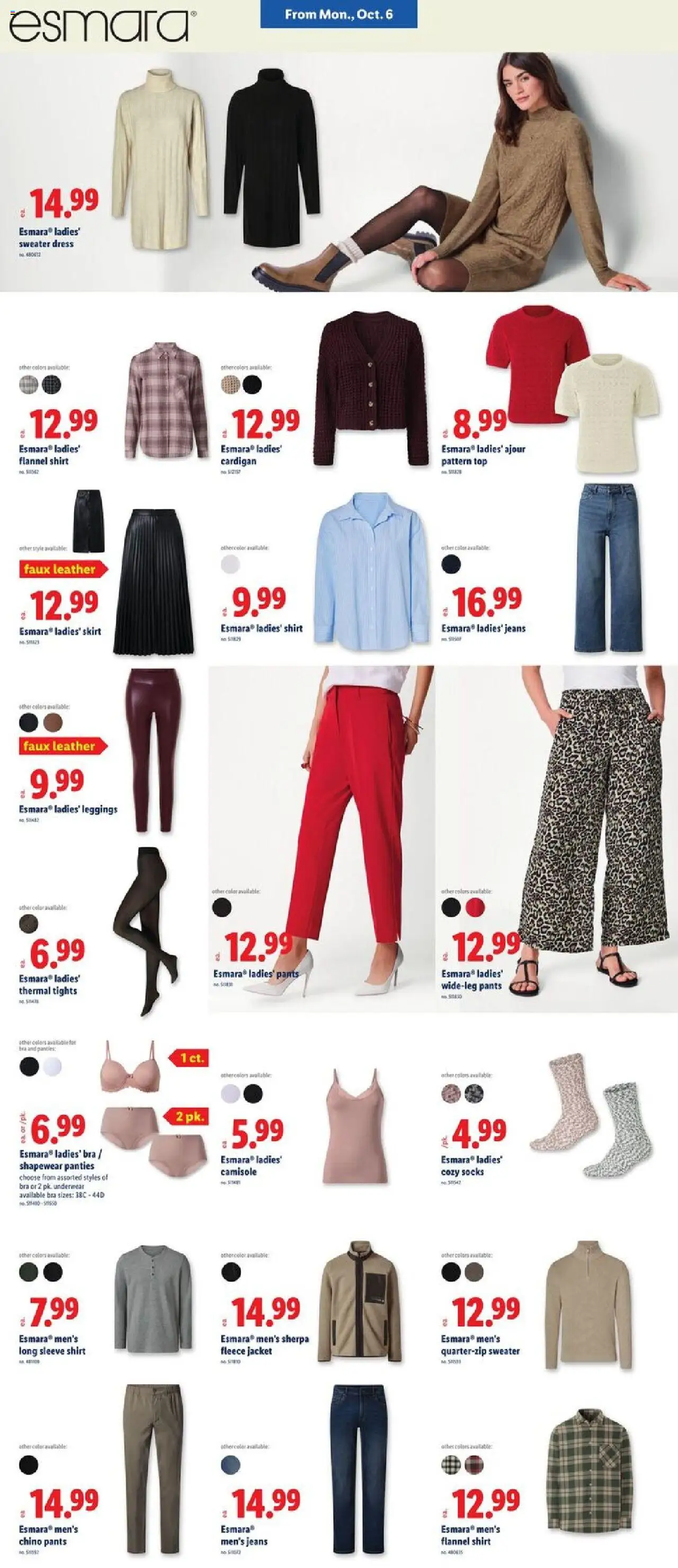 Lidl Weekly Ad - DC - valid from 01.10.2025 | Page: 11 | Products: Jacket, Underwear, Bra, Dress