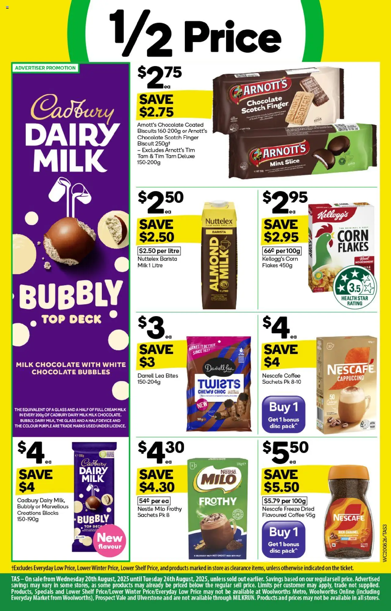 Woolworths catalogue - valid from 20.08.2025 | Page: 3 | Products: Plant, Milk, Coffee, Chocolate