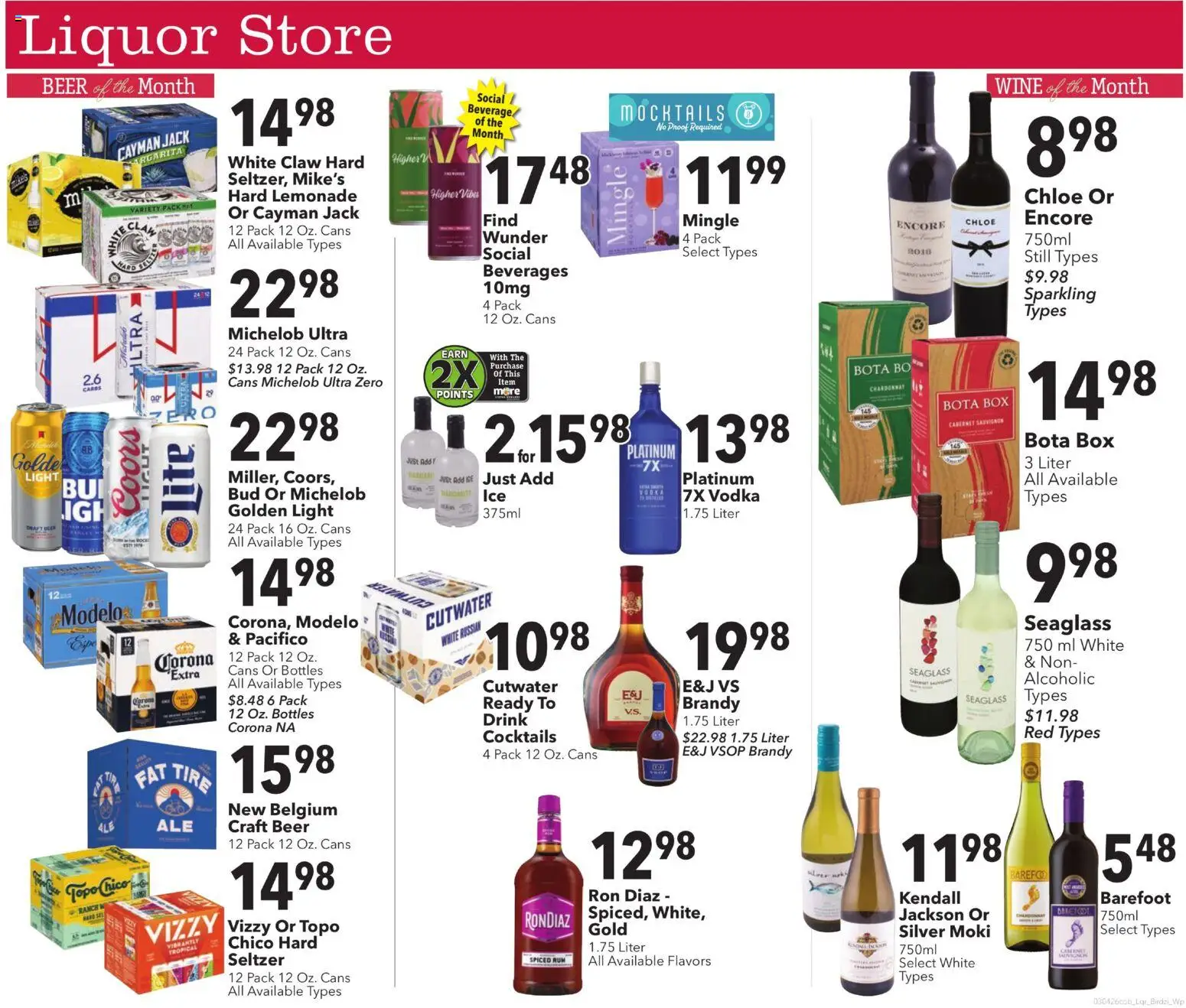 Coborn's Liquor Store - valid from 04.03.2026 | Page: 1 | Products: Box, Tire, Wine, Beer