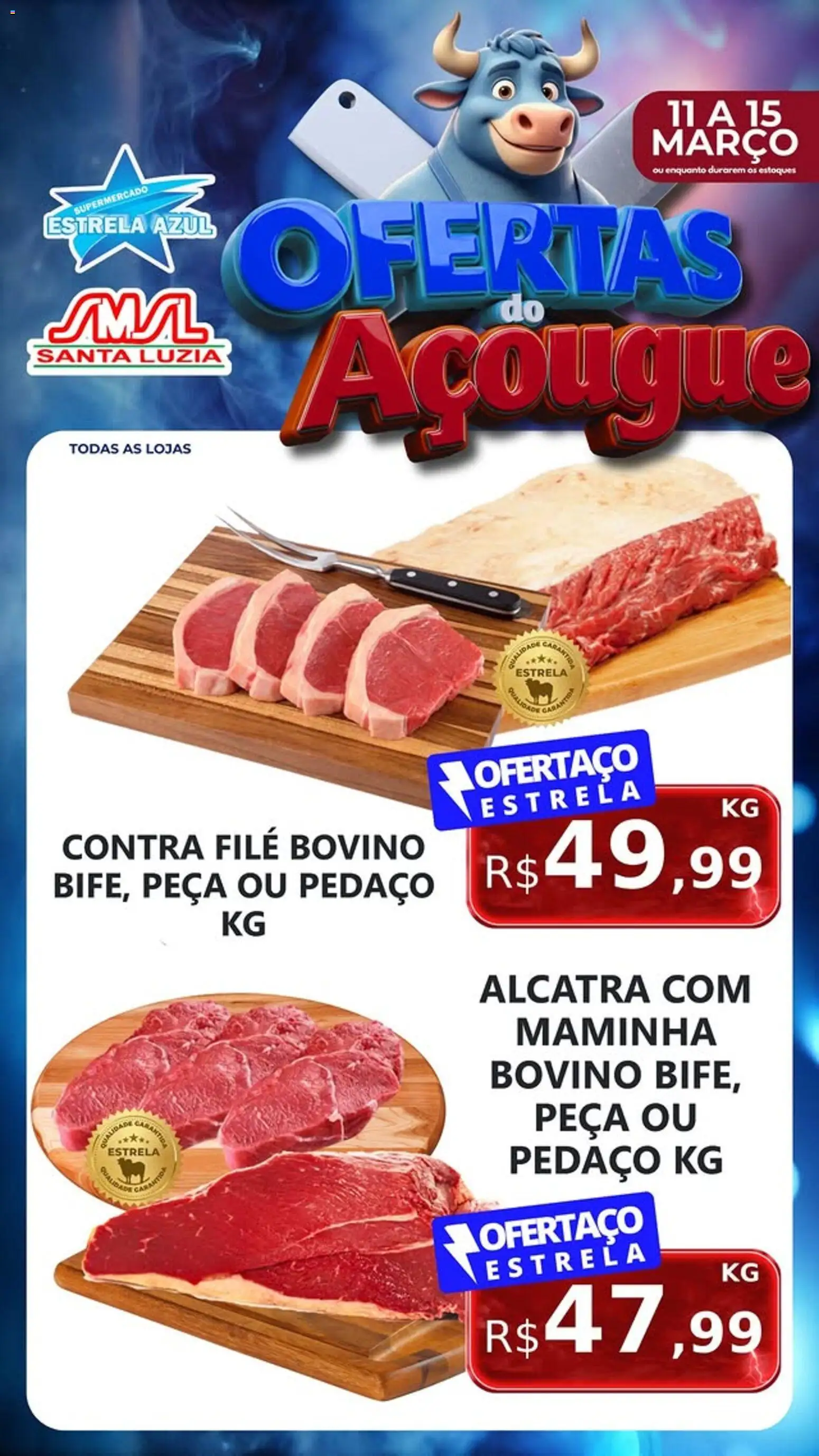 Estrela Azul Folheto - válido de 11.03.2026 | Página: 4 | Produtos: Alcatra, Contra filé, Maminha