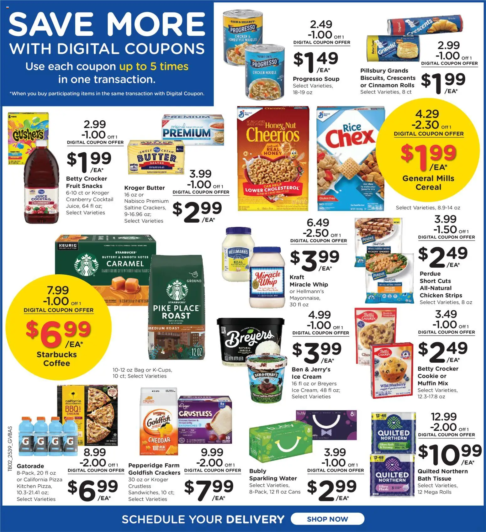 Kroger Ad - valid from 29.10.2025 | Page: 3 | Products: Bath, Cheese, Coffee, Pizza