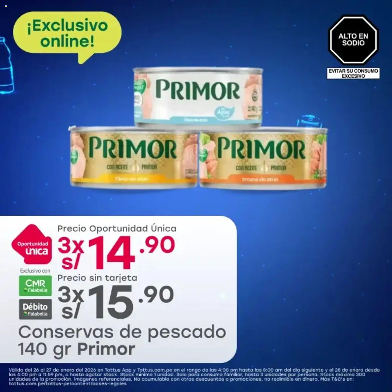 Catálogo Tottus válido desde 26.01.2026 | Página: 1 | Productos: Aceite, Pescado
