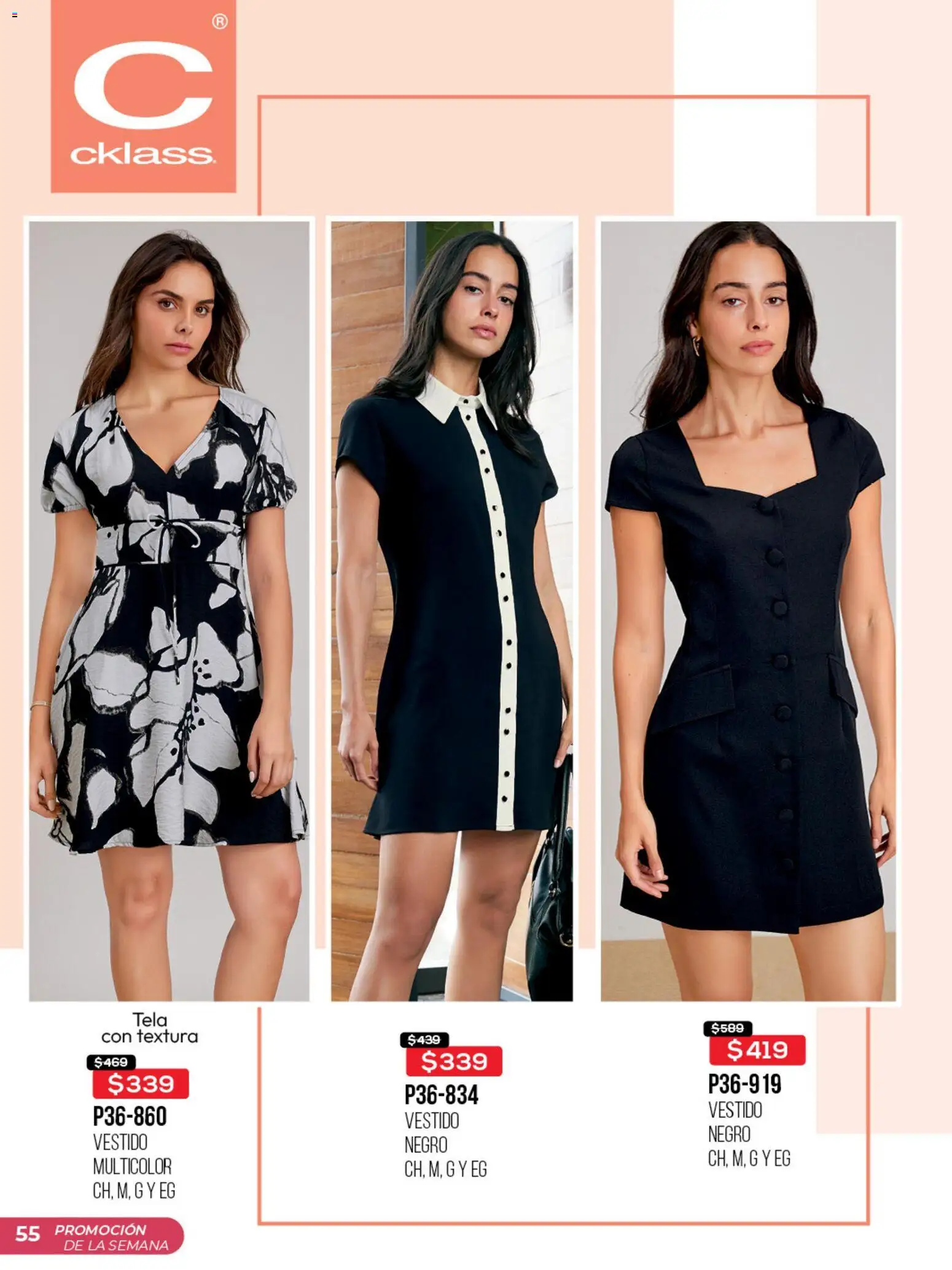 Nuevas ofertas de Cklass válidas en toda la República Mexicana desde el 16.02.2026. ¡Encuentra las mejores ofertas en Cklass catálogo Promo Semanal! | Página: 56 | Productos: Vestido