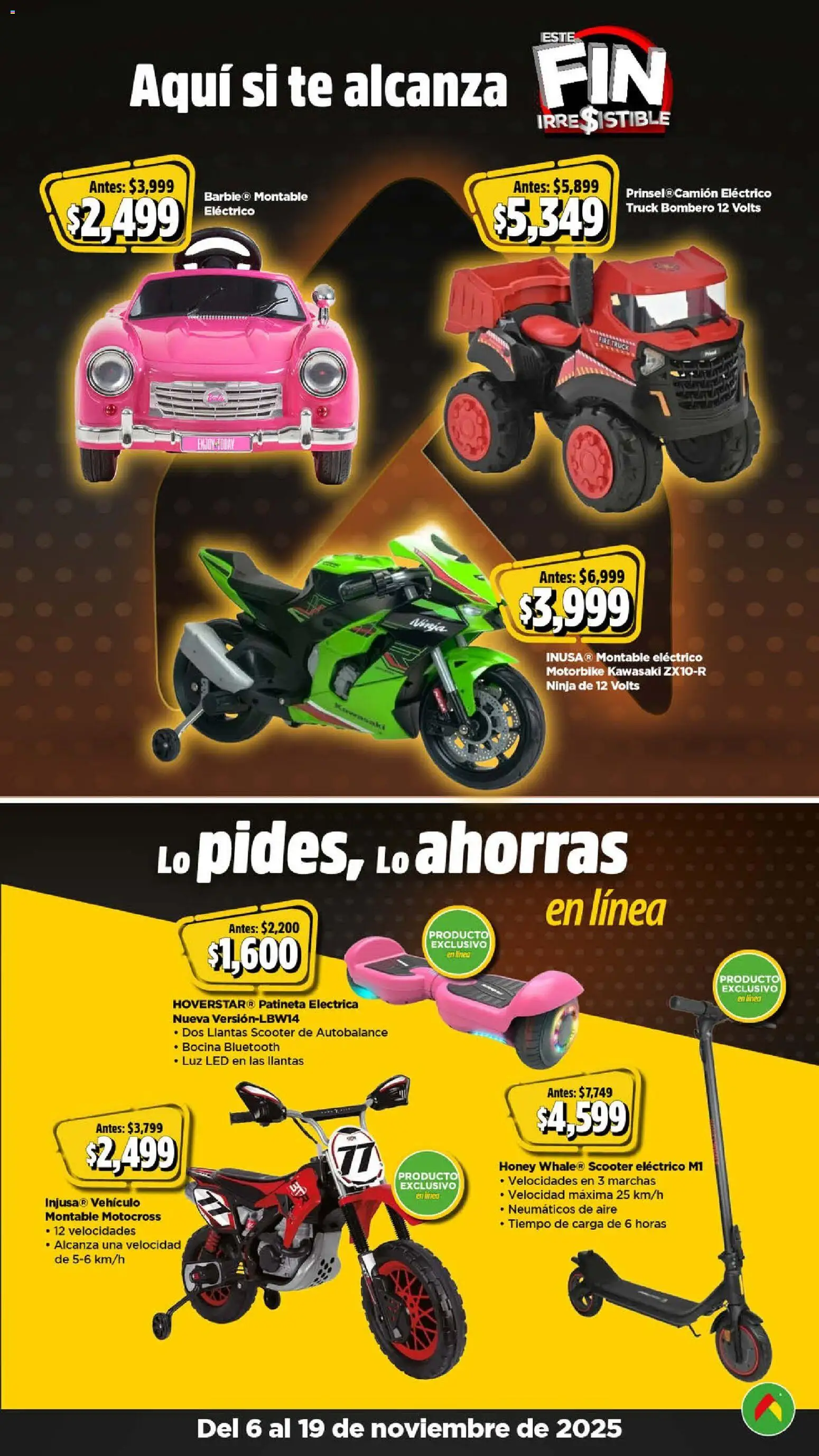 Nuevas ofertas de Bodega Aurrerá válidas en toda la República Mexicana desde el 06.11.2025. ¡Encuentra las mejores ofertas en Bodega Aurrerá Buen Fin ! | Página: 24 | Productos: Neumáticos, Bocina, Scooter, Té