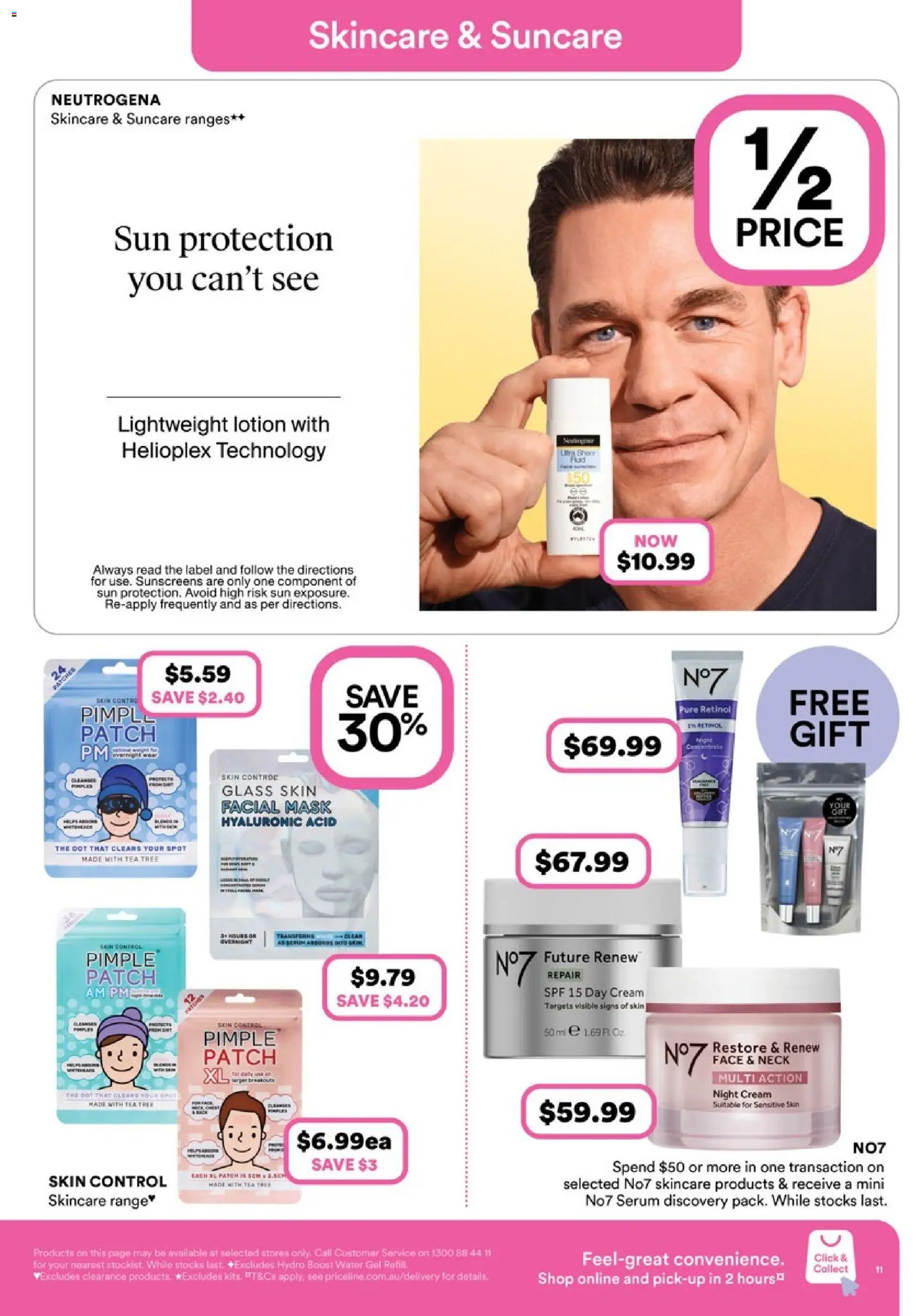 Priceline Pharmacy catalogue - valid from 05.03.2026 | Page: 11 | Products: Lotion, Night cream, Sun protection, Sensitive skin
