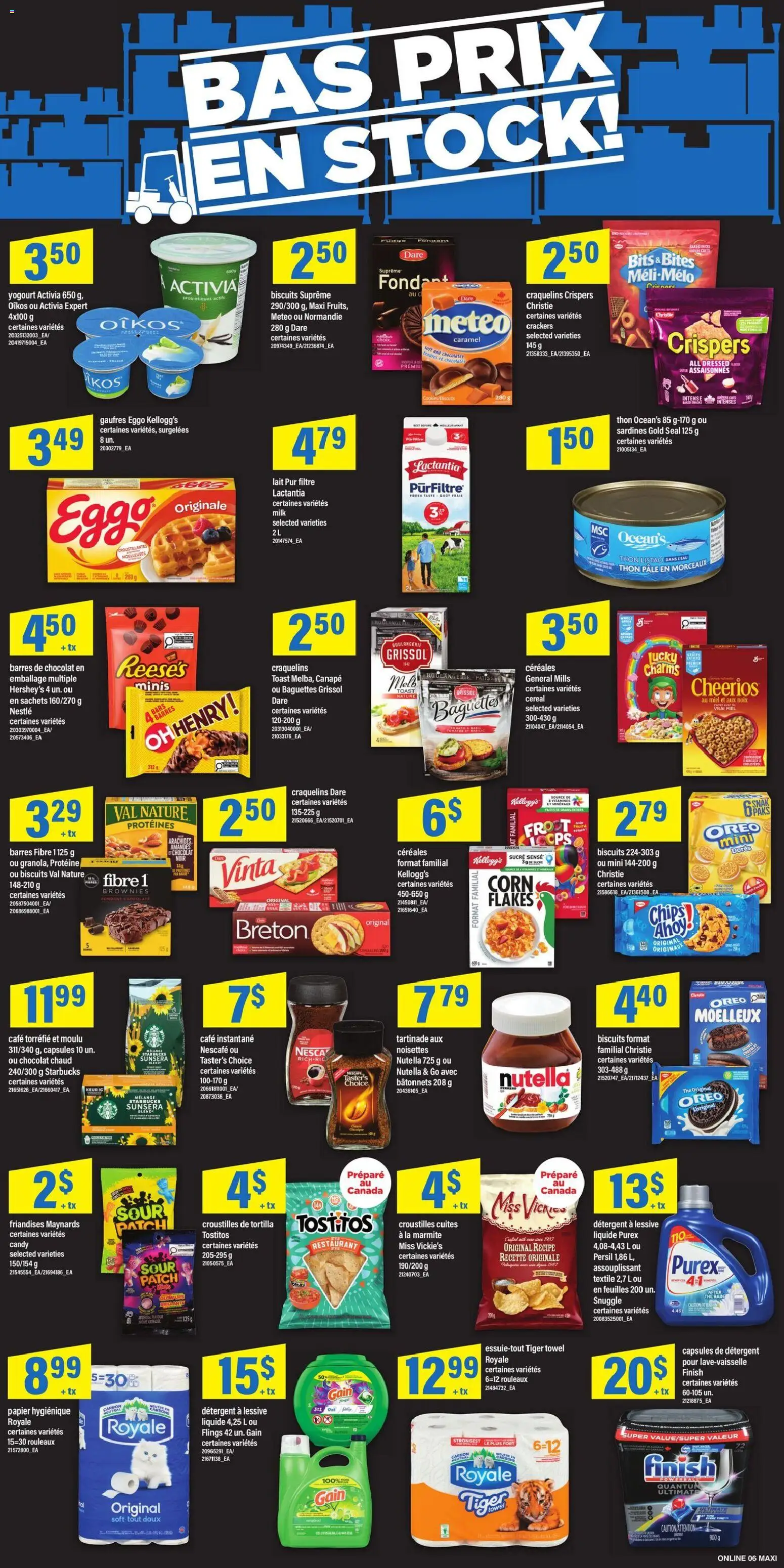 Maxi flyer valid from 05.02.2026 | Page: 10 | Products: Chips, Flakes, Detergent, Milk