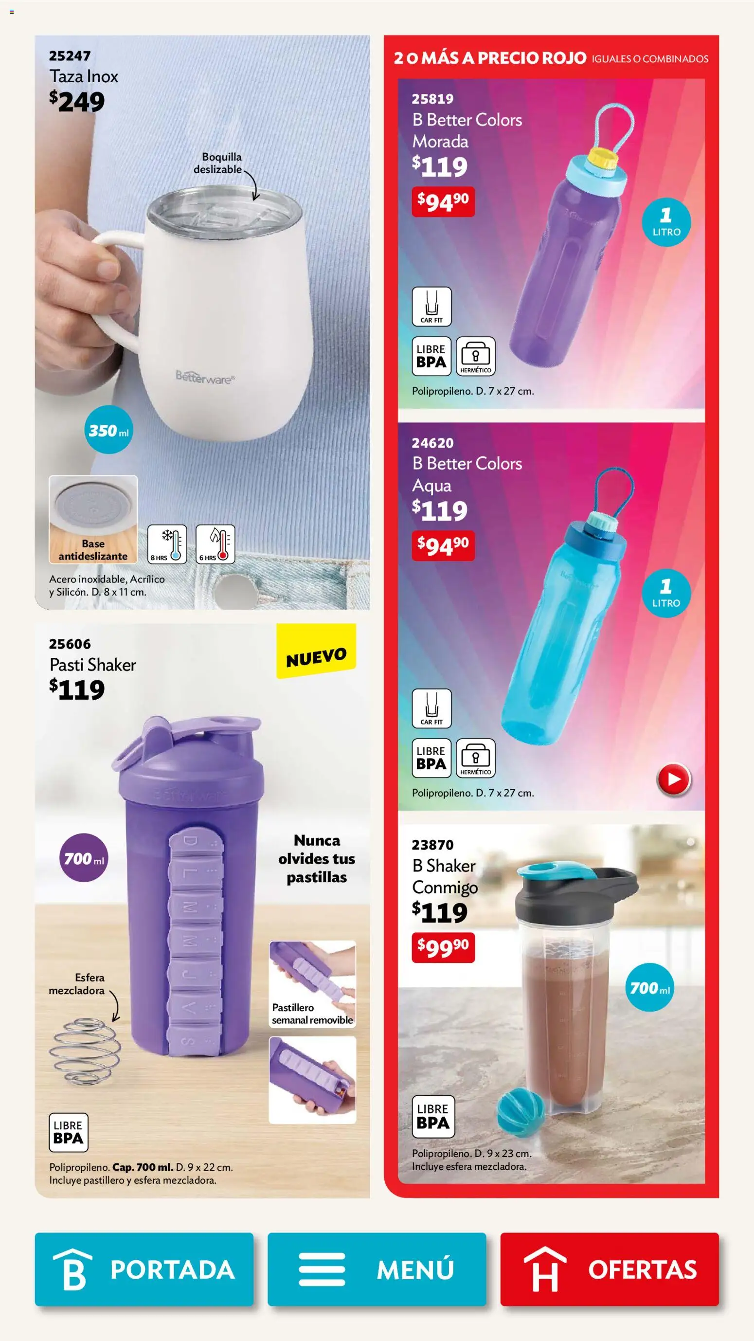 Nuevas ofertas de Betterware válidas en toda la República Mexicana desde el 02.02.2026. ¡Encuentra las mejores ofertas en Betterware campaña 2 2026! | Página: 87 | Productos: Taza, Pastillero