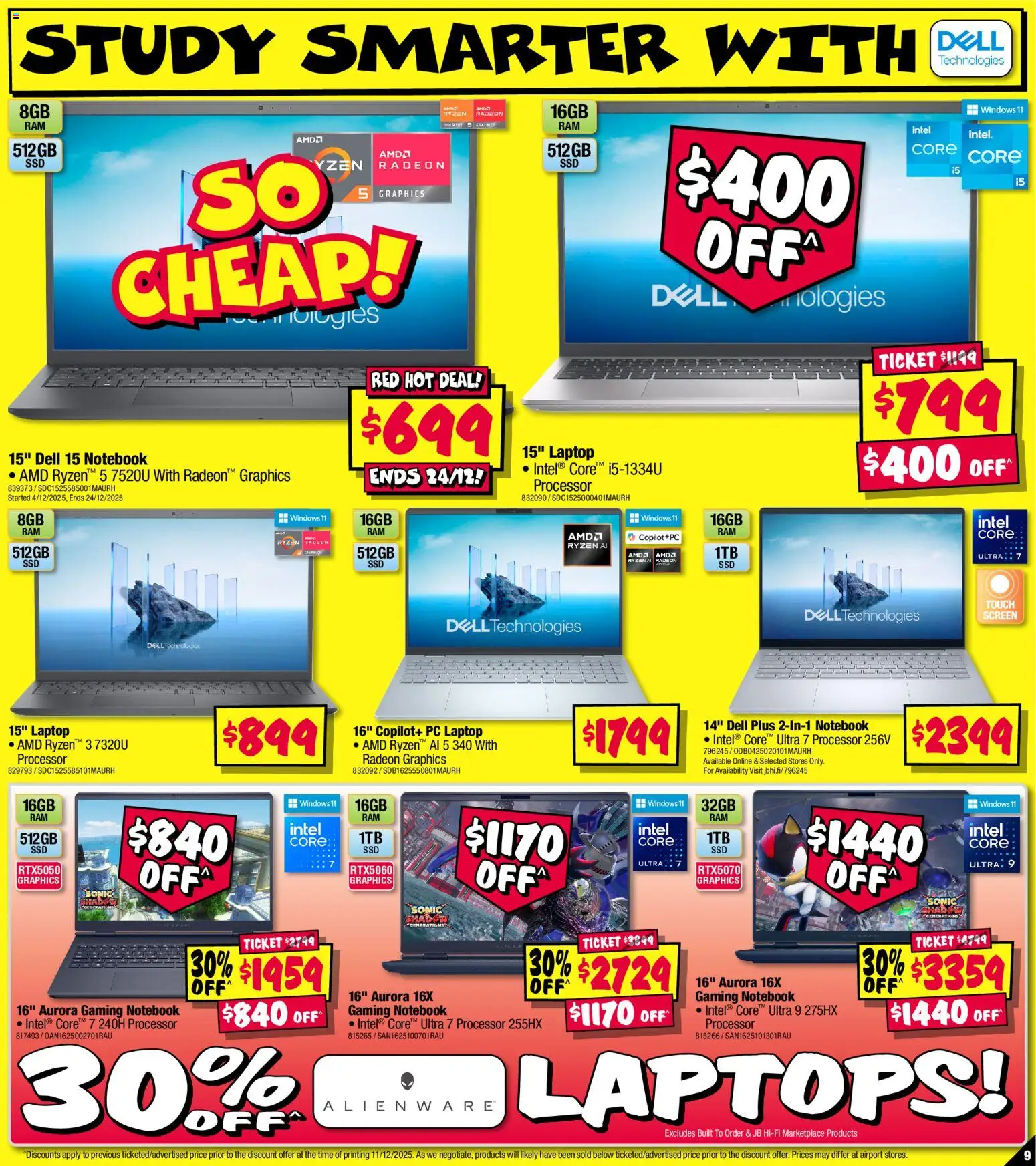 JB Hi-Fi catalogue - valid from 18.12.2025 | Page: 9 | Products: Notebook, Pc, Laptop, Screen