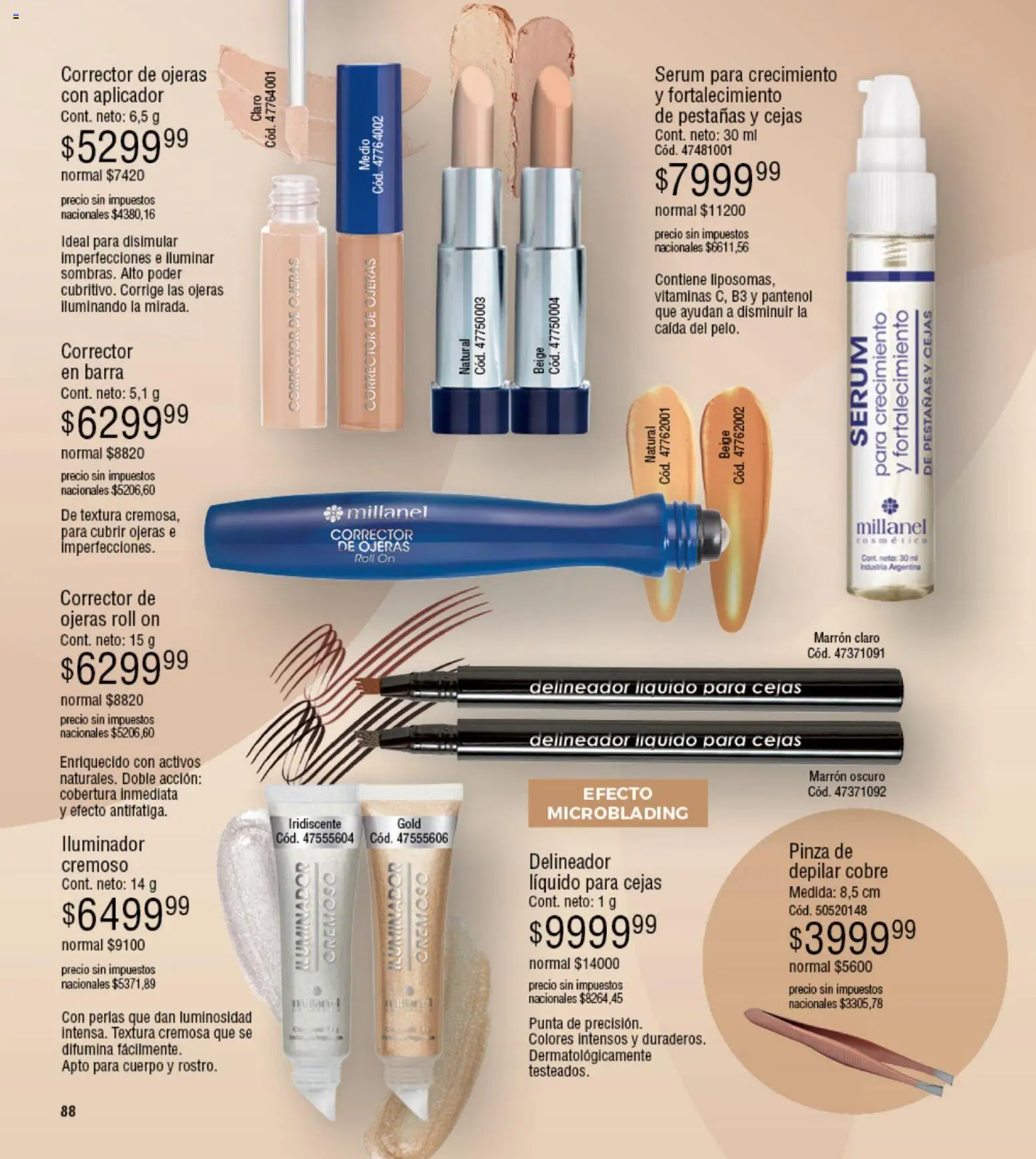 Millanel - Catálogo │ válido desde el 10.11.2025 | Página: 90 | Productos: Vitaminas, Pinza, Iluminador, Delineador