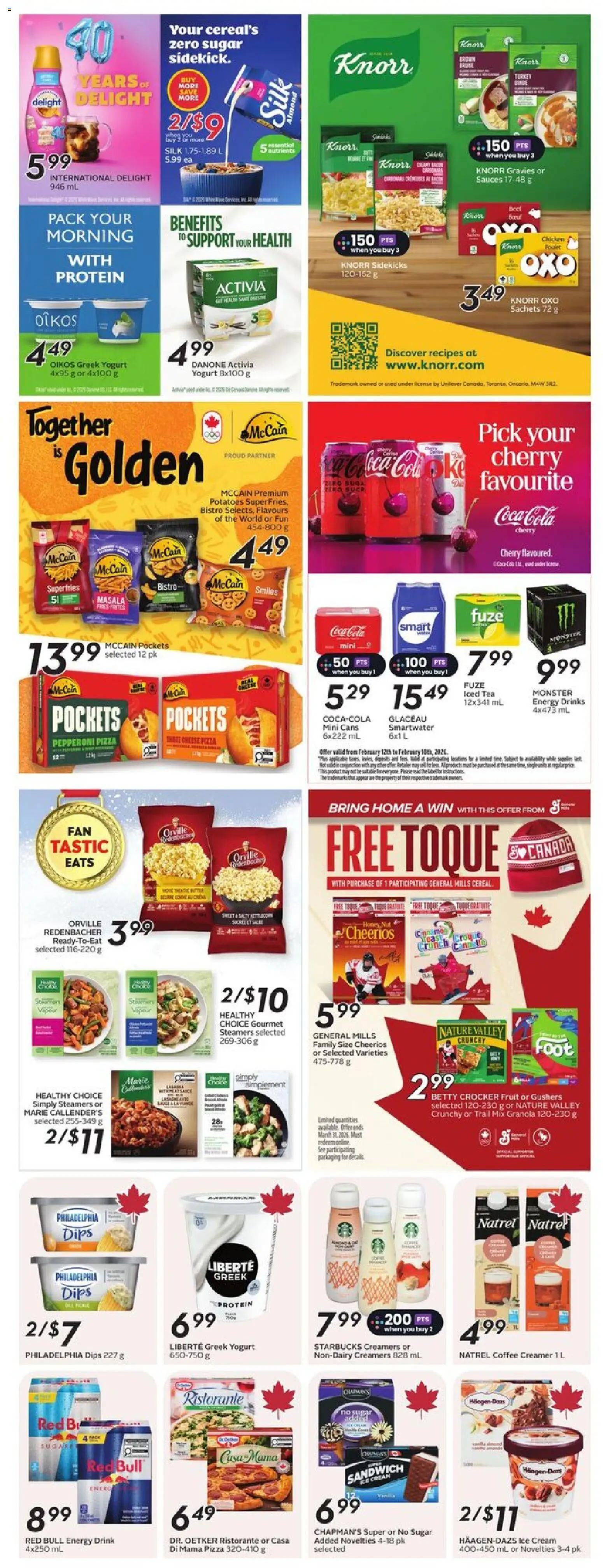 Safeway flyer valid from 12.02.2026 | Page: 22 | Products: Ice cream, Yogurt, Pizza, Chicken