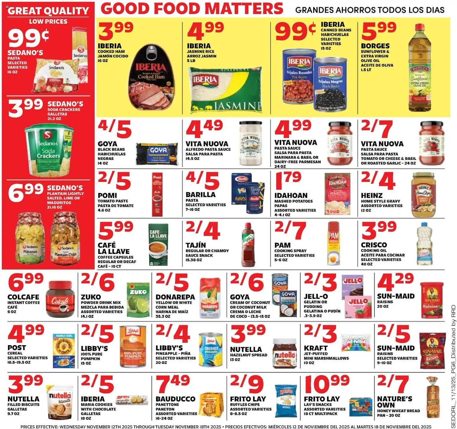 Sedano's Weekly Ad - valid from 12.11.2025 | Page: 6 | Products: Pasta, Chips, Cream, Garlic