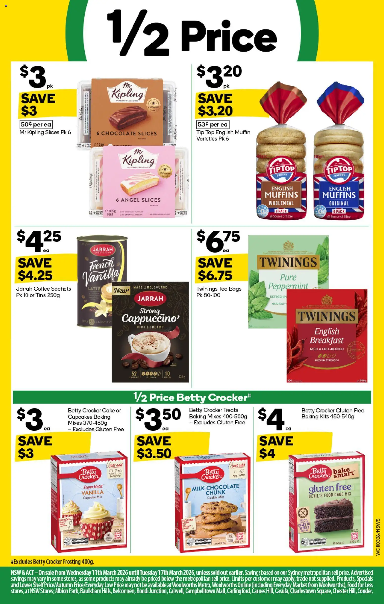 Woolworths catalogue - valid from 11.03.2026 | Page: 5 | Products: Milk, Butter, Muffins, Bakery