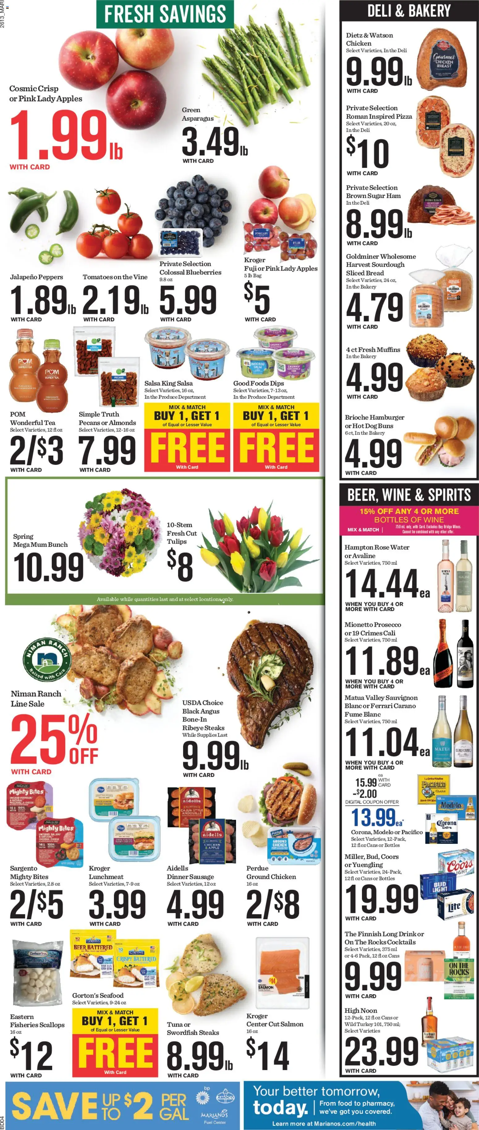 Mariano's Weekly Ad - valid from 29.04.2026 | Page: 9 | Products: Asparagus, Ham, Apples, Tomatoes