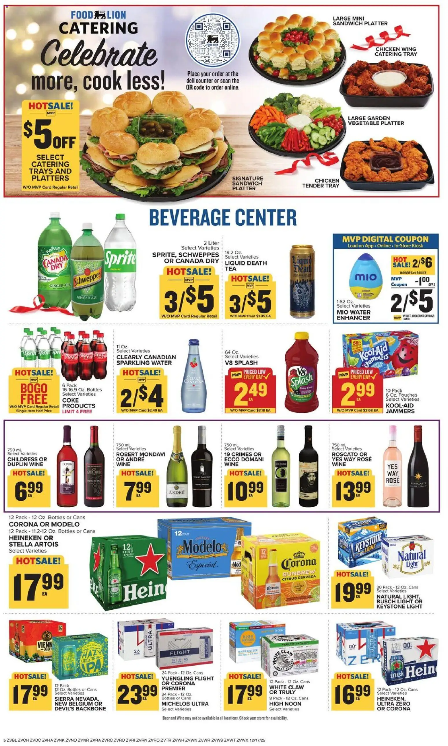 Food Lion Weekly Ad - valid from 17.12.2025 | Page: 9 | Products: Ginger, Wine, Beer, Water
