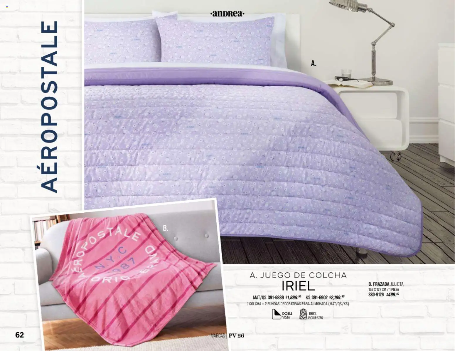 Nuevas ofertas de Andrea válidas en toda la República Mexicana desde el 25.01.2026. ¡Encuentra las mejores ofertas en Andrea catálogo Home! | Página: 62 | Productos: Juego, Almohada