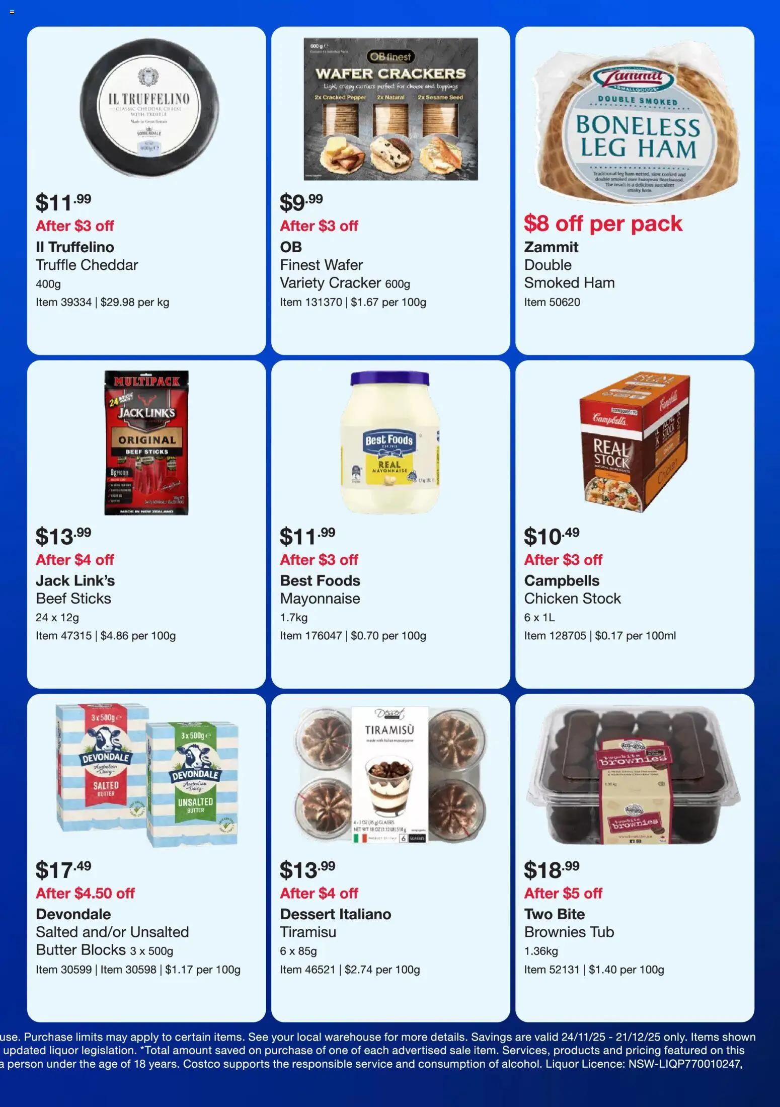 Costco catalogue - valid from 24.11.2025 | Page: 7 | Products: Crackers, Butter, Beef, Mayonnaise