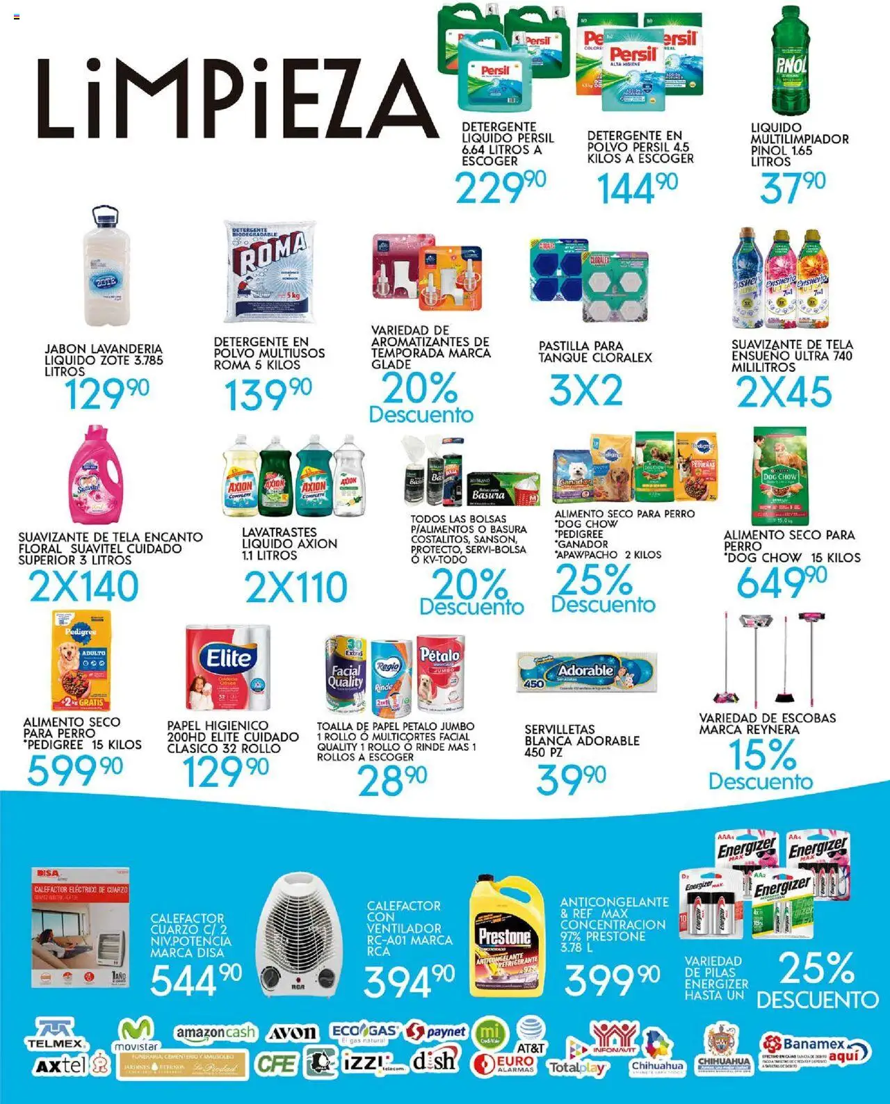 Nuevas ofertas de Alsuper válidas en toda la República Mexicana desde el 14.10.2025. ¡Encuentra las mejores ofertas en Alsuper - Folleto! | Página: 5 | Productos: Toalla, Papel higiénico, Polvo, Calefactor