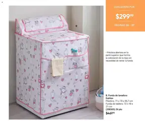 Vista previa de Funda de lavadora Gatitos, Plástico. 71 x 70 x 86,7 cm Funda de tablero: 72 x 18 x 21 cm, nuevo folleto de la tienda, válido en México a partir del 30.01.2026 | Página: 89 | Productos: Funda, Lavadora, Ropa