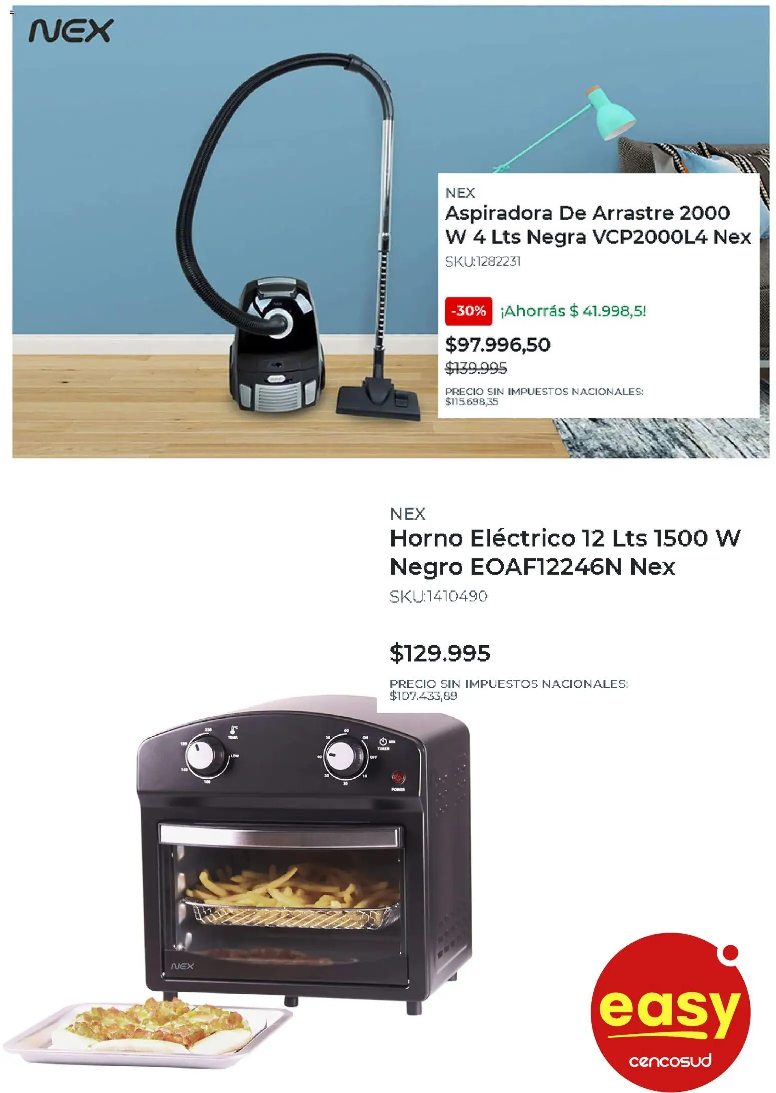 Easy catálogo │ válido desde el 20.04.2026 | Página: 2 | Productos: Horno, Aspiradora, Horno eléctrico