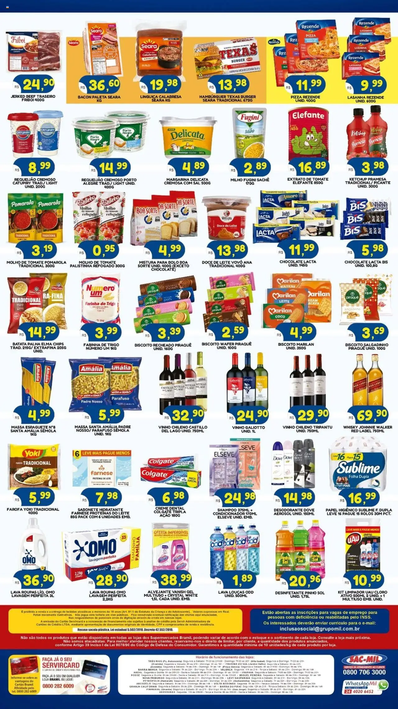 Bramil Supermercados Folheto - válido de 08.08.2025 | Página: 2 | Produtos: Linguiça, Leite, Ketchup, Lasanha