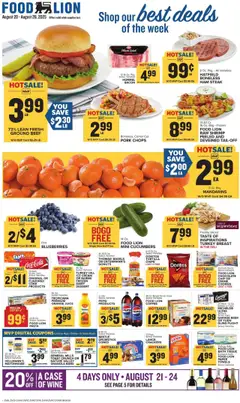 Preview of Food Lion weekly ads valid from 20.08.2025