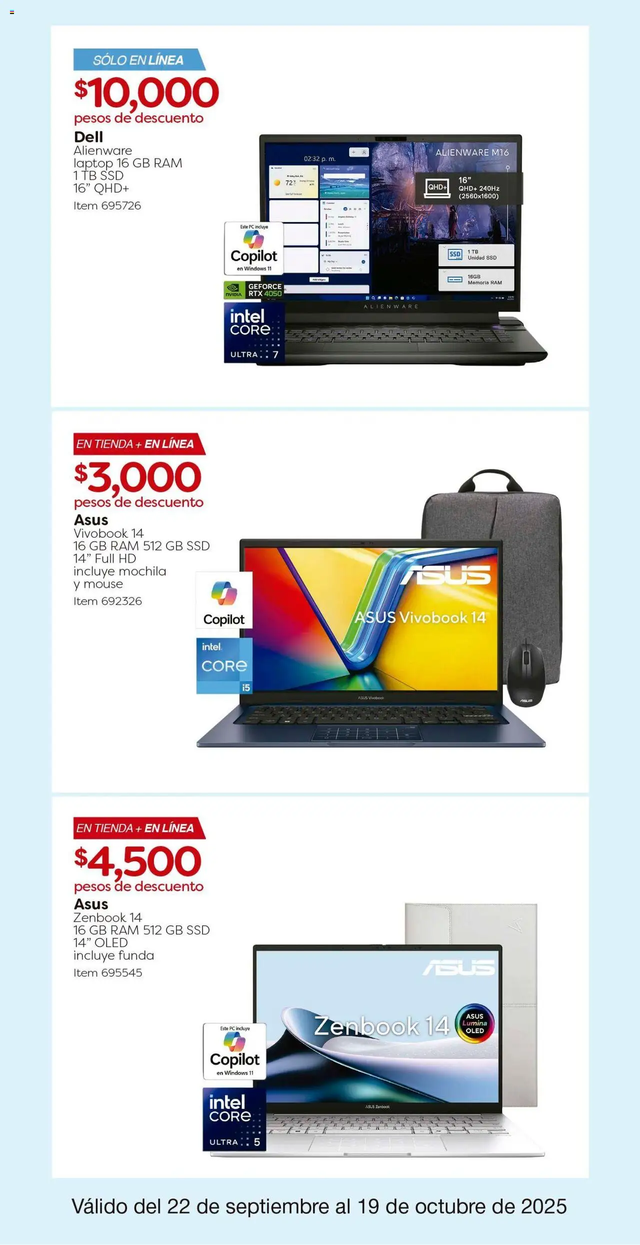 Nuevas ofertas de Costco válidas en toda la República Mexicana desde el 22.09.2025. ¡Encuentra las mejores ofertas en Costco - Catálogo! | Página: 6 | Productos: Mochila, Mouse, Funda