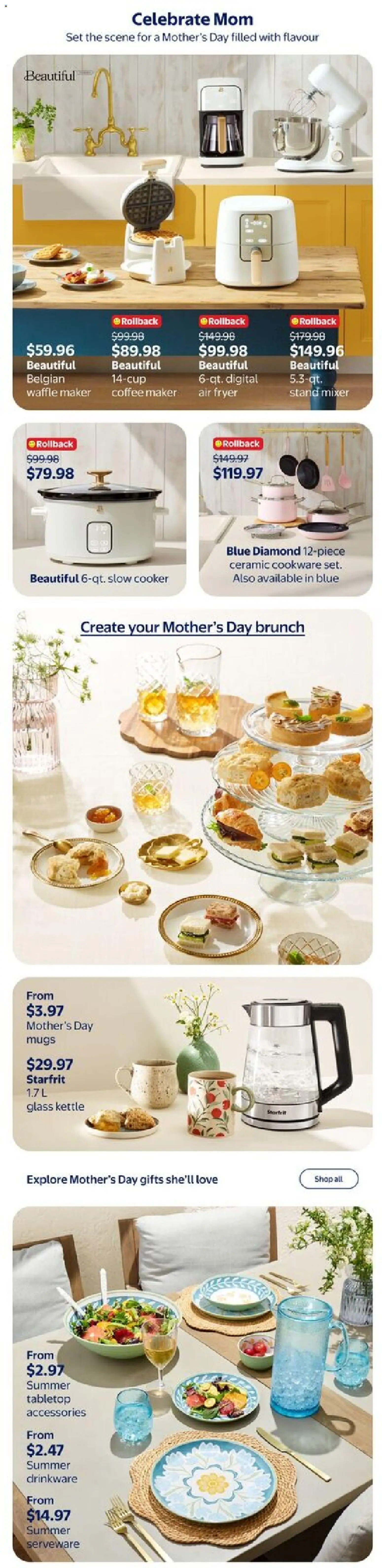 Walmart flyer valid from 30.04.2026 | Page: 13 | Products: Coffee maker, Mixer, Cooker, Coffee