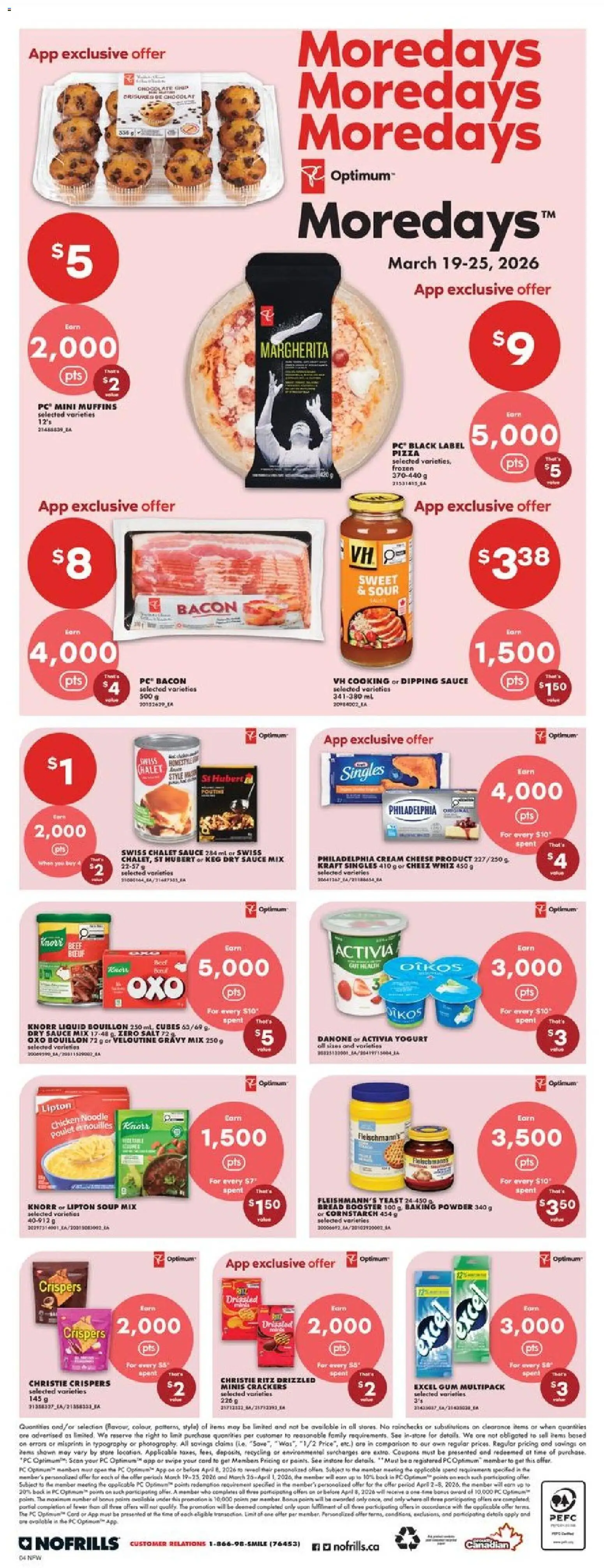 No Frills flyer valid from 19.03.2026 | Page: 4 | Products: Beef, PC, Powder, Bread