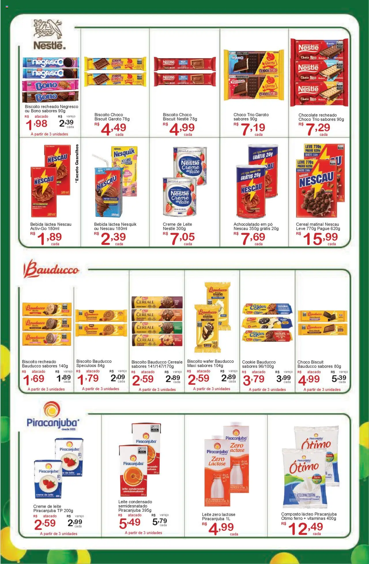 GIGA Atacado Folheto - válido de 04.08.2025 | Página: 3 | Produtos: Biscoito, Bebida, Creme de leite, Biscoito recheado
