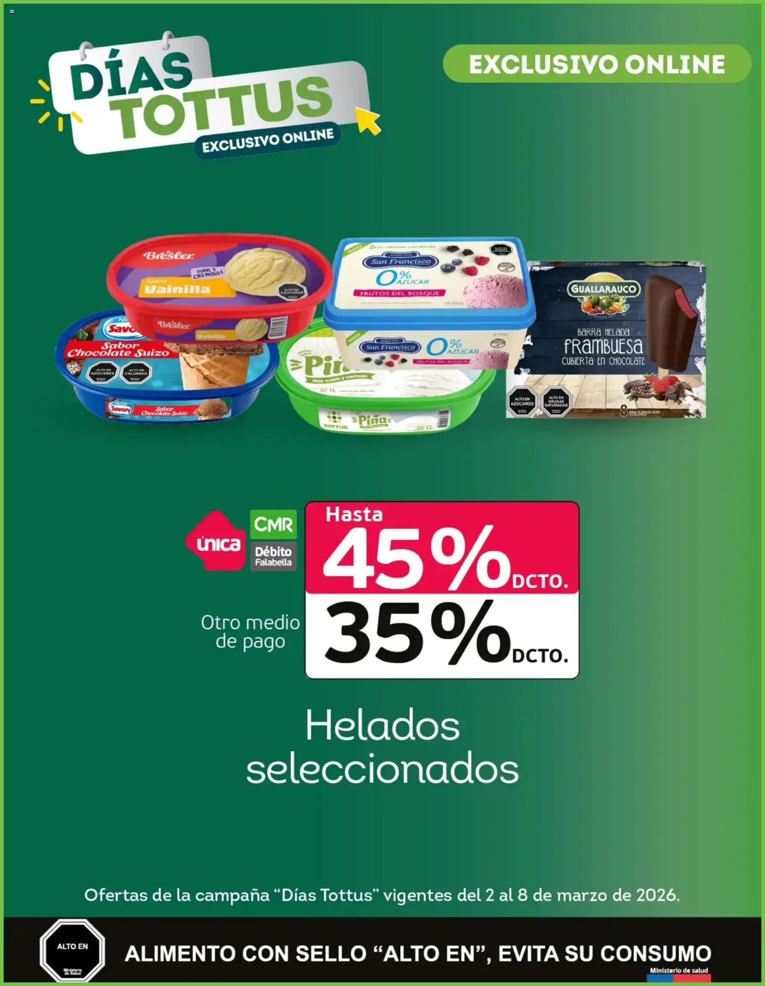 Tottus ofertas  │ válido desde el 02.03.2026 | Página: 9 | Productos: Cubierta, Chocolate, Azucar, Piña