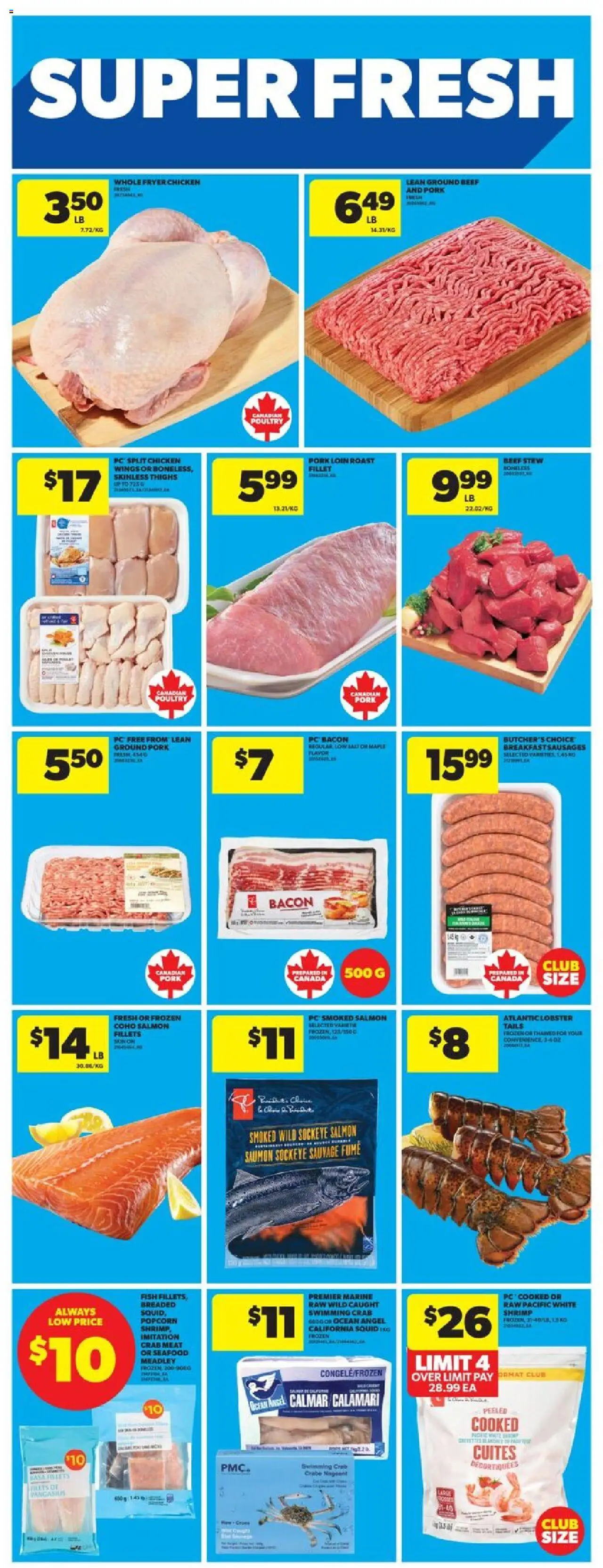 Real Canadian Superstore flyer valid from 09.10.2025 | Page: 13 | Products: Fish, Beef, PC, Chicken