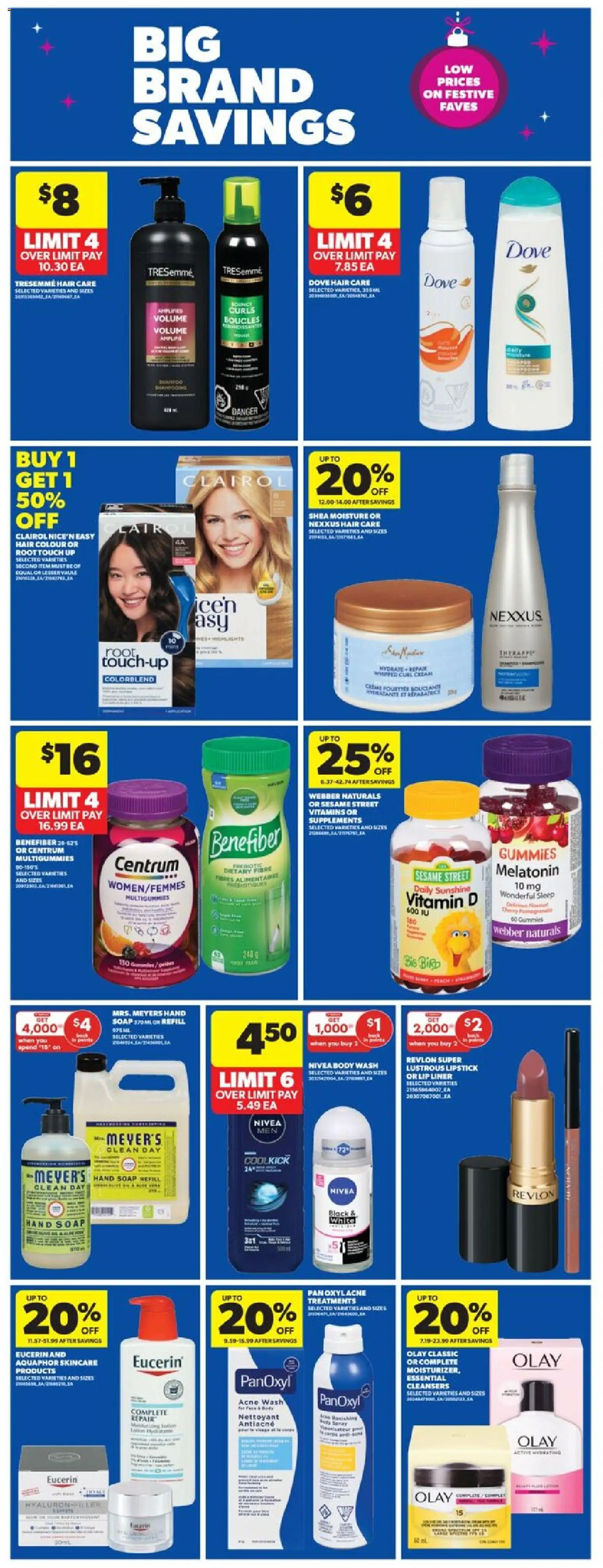 Real Canadian Superstore flyer valid from 20.11.2025 | Page: 19 | Products: Cream, Lipstick, Soap, Body wash